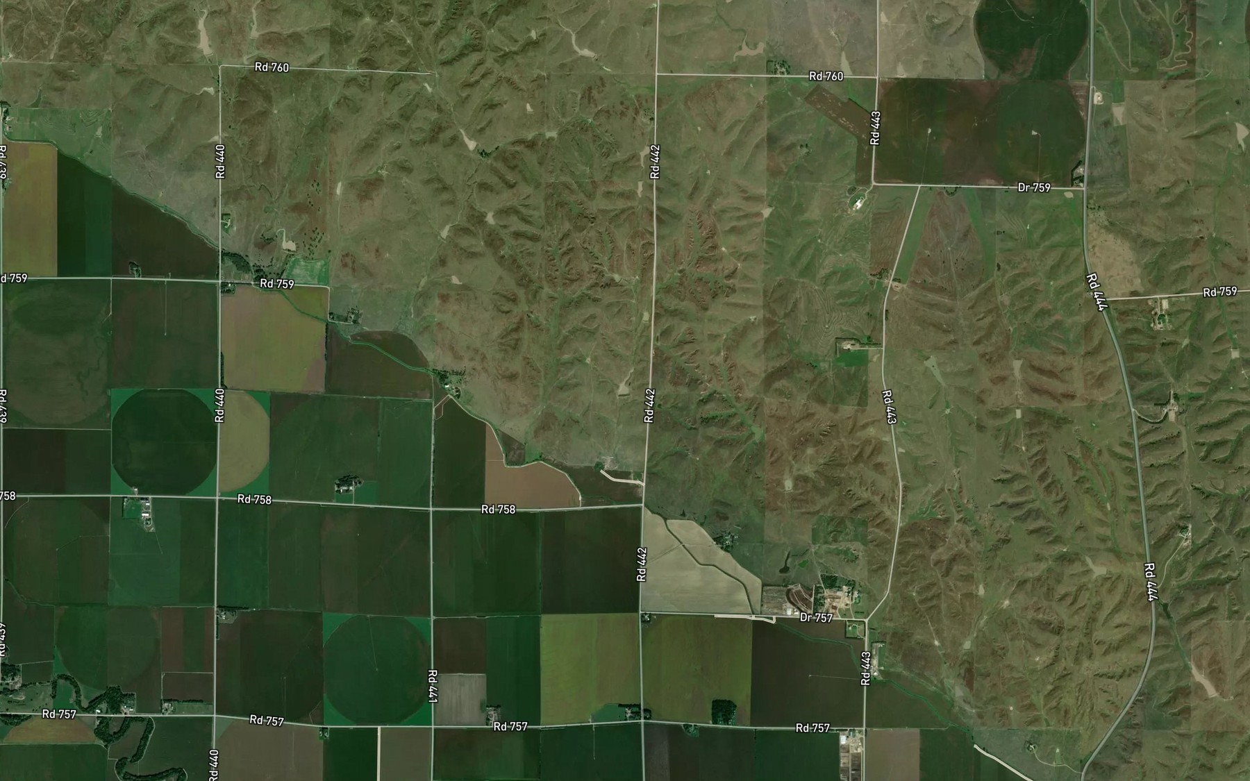 Satellite map of the Clouatre Reservoir