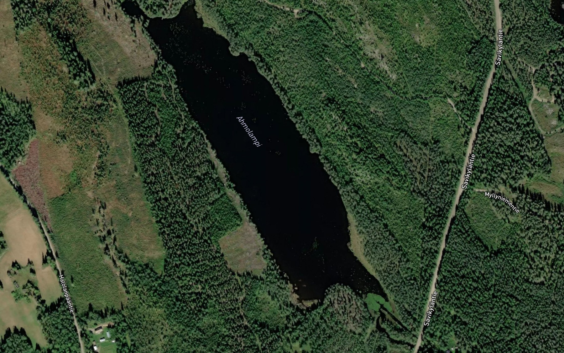 Satellite map of the Ahmolampi