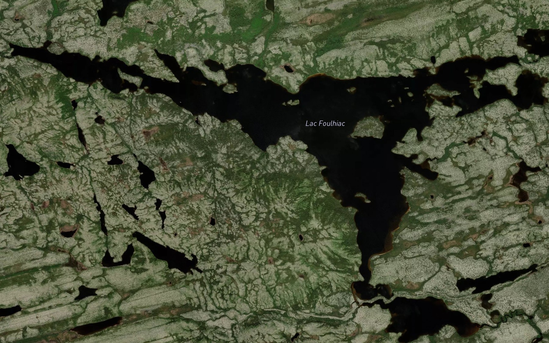Satellite map of the Lac Foulhiac