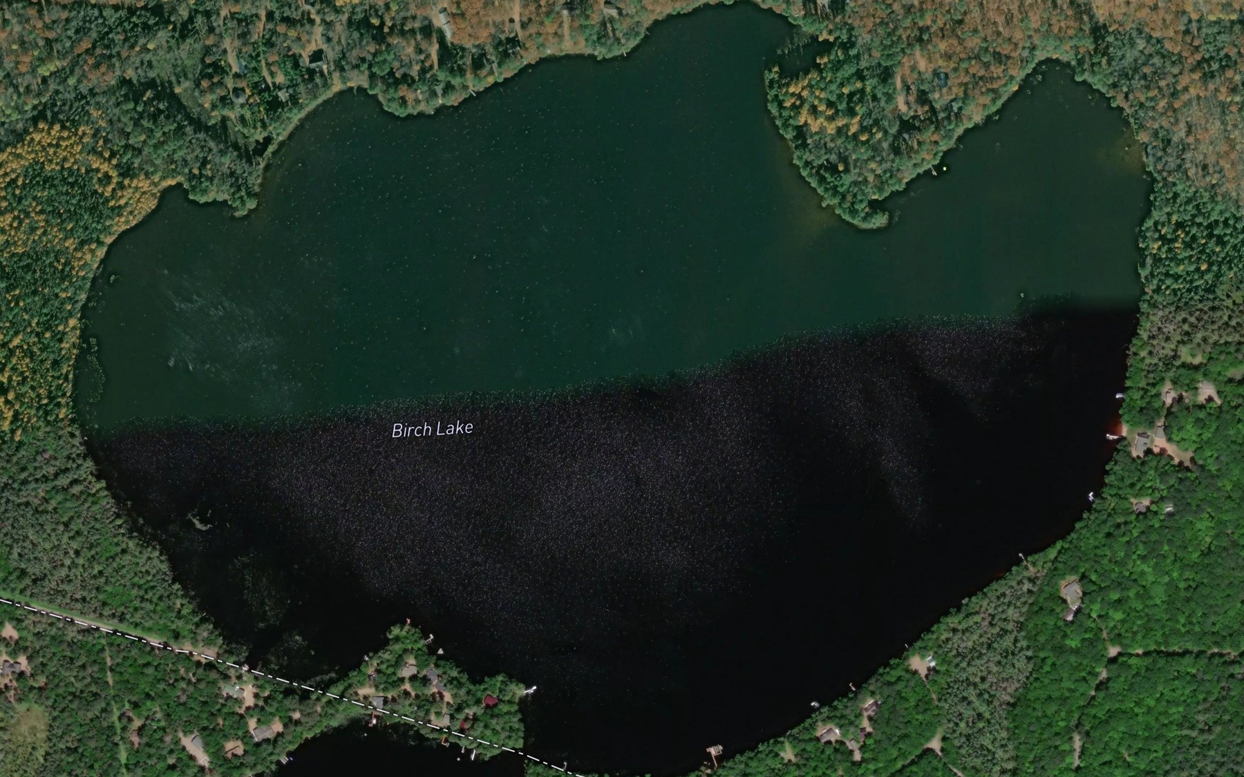 Satellite map of the Birch Lake