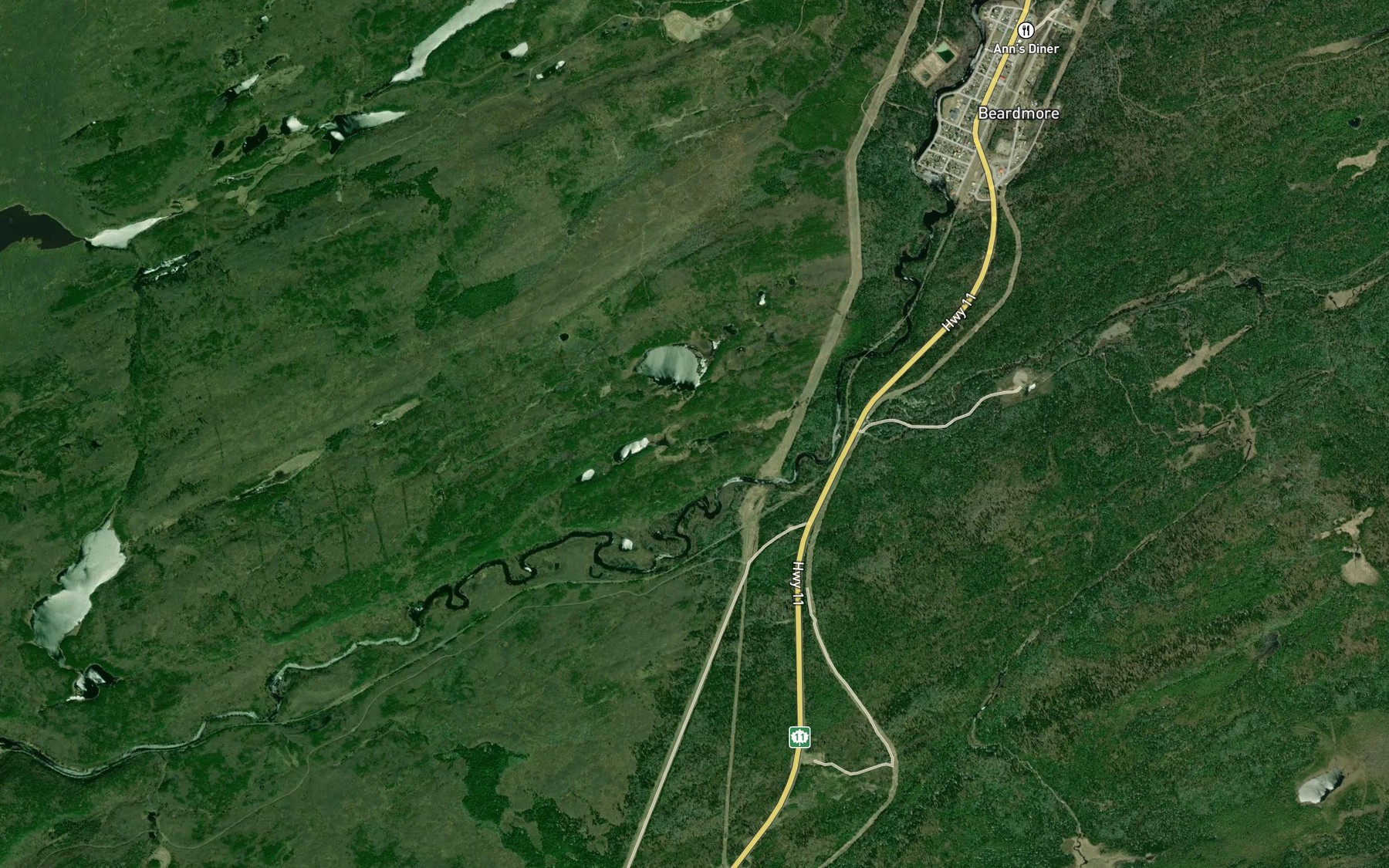 Satellite map of the Warneford Creek