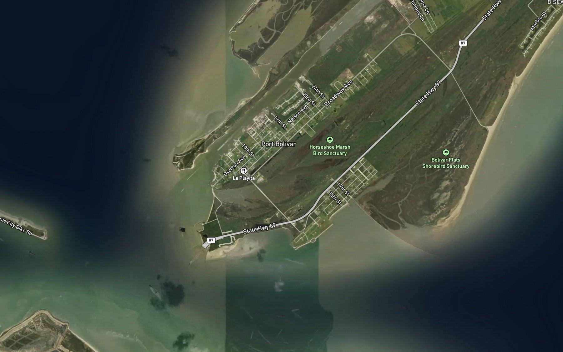 Satellite map of the Horseshoe Lake