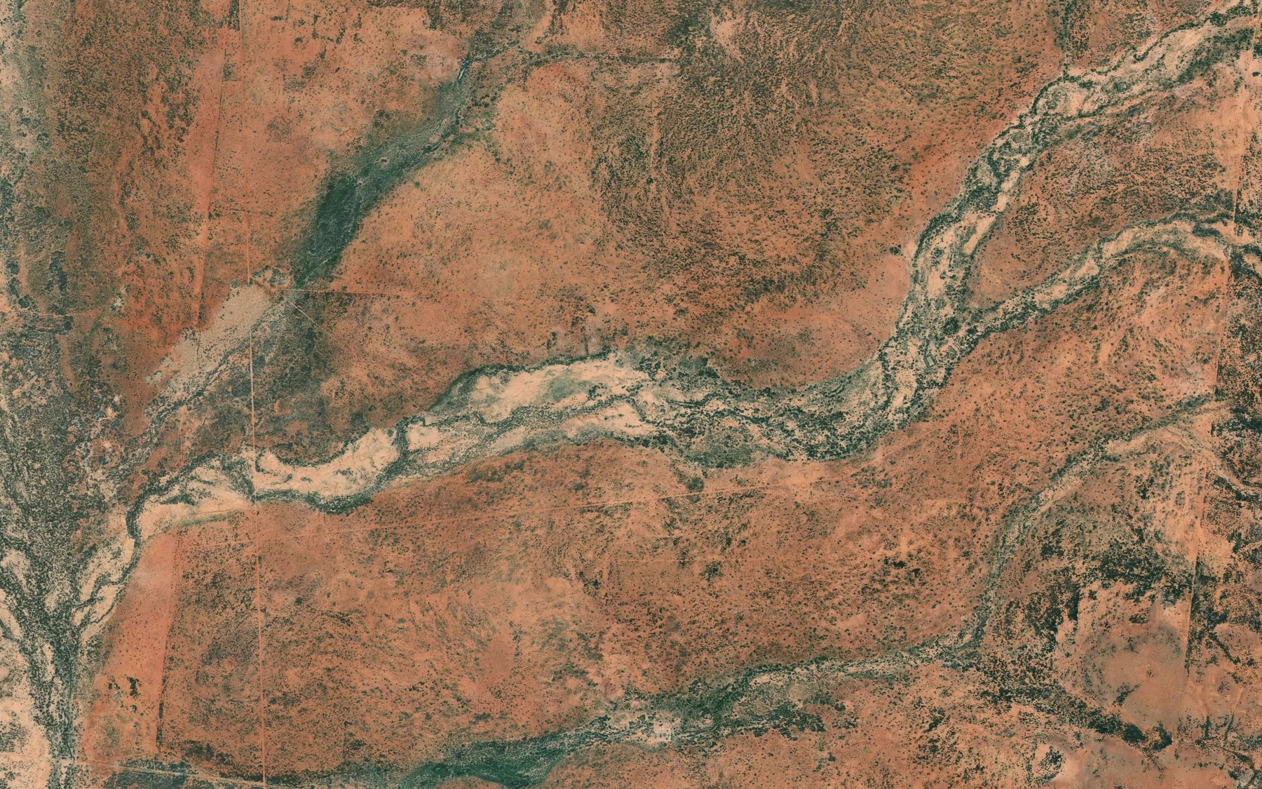 Satellite map of the Willie Creek