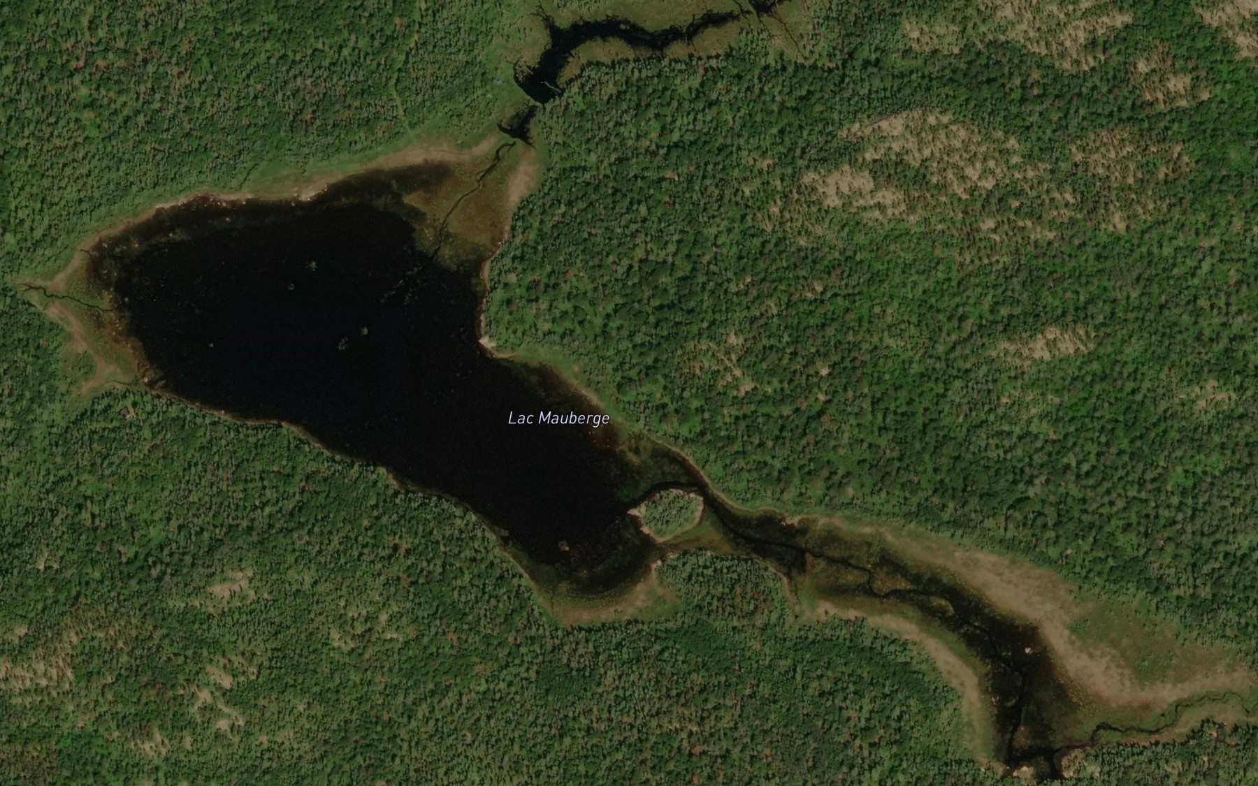 Satellite map of the Lac Mauberge