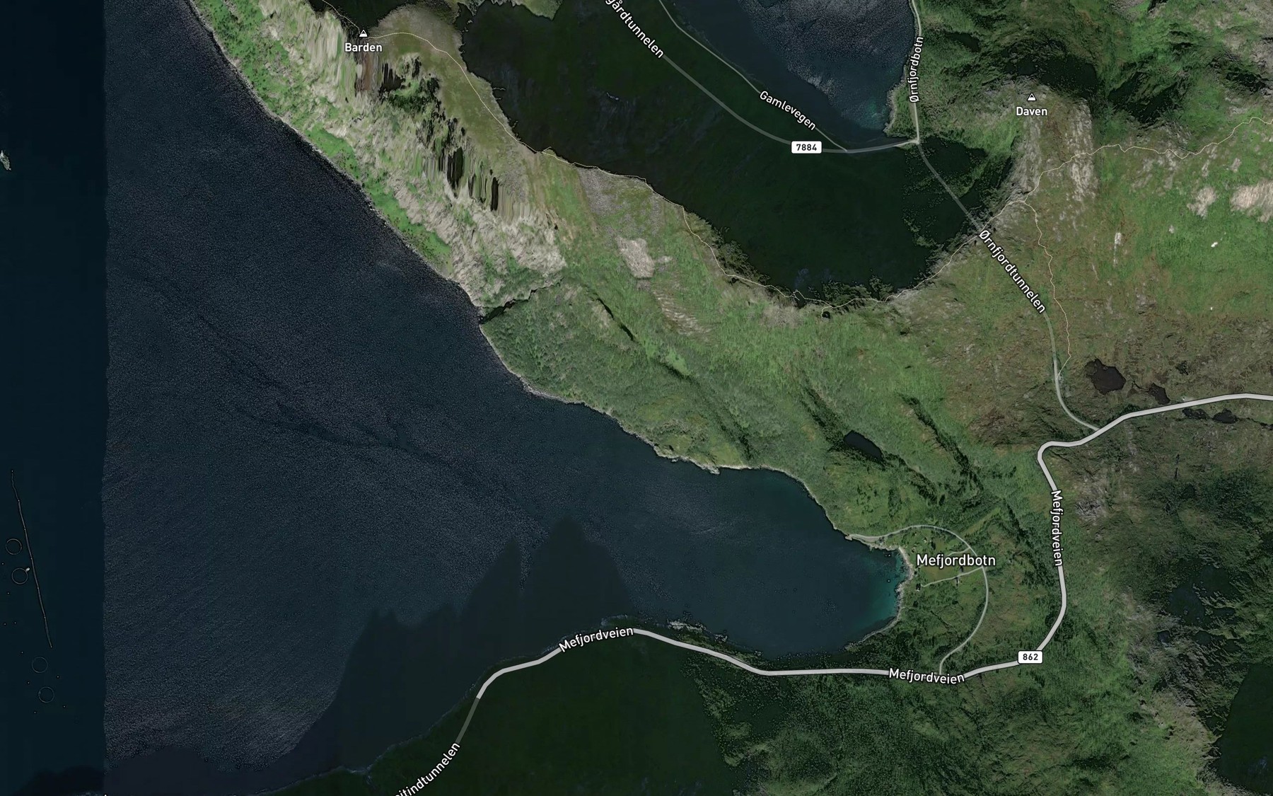 Satellite map of the Migarelva