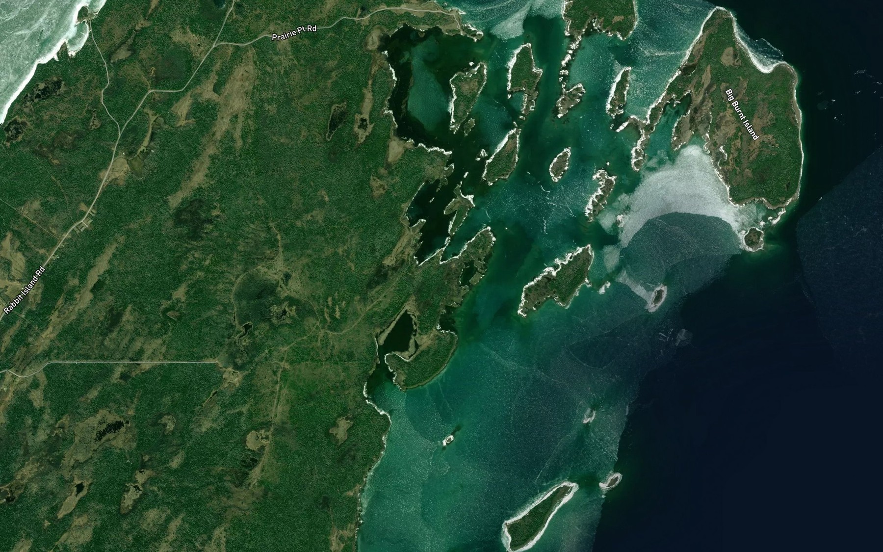 Satellite map of the Giwshkwebi Bay
