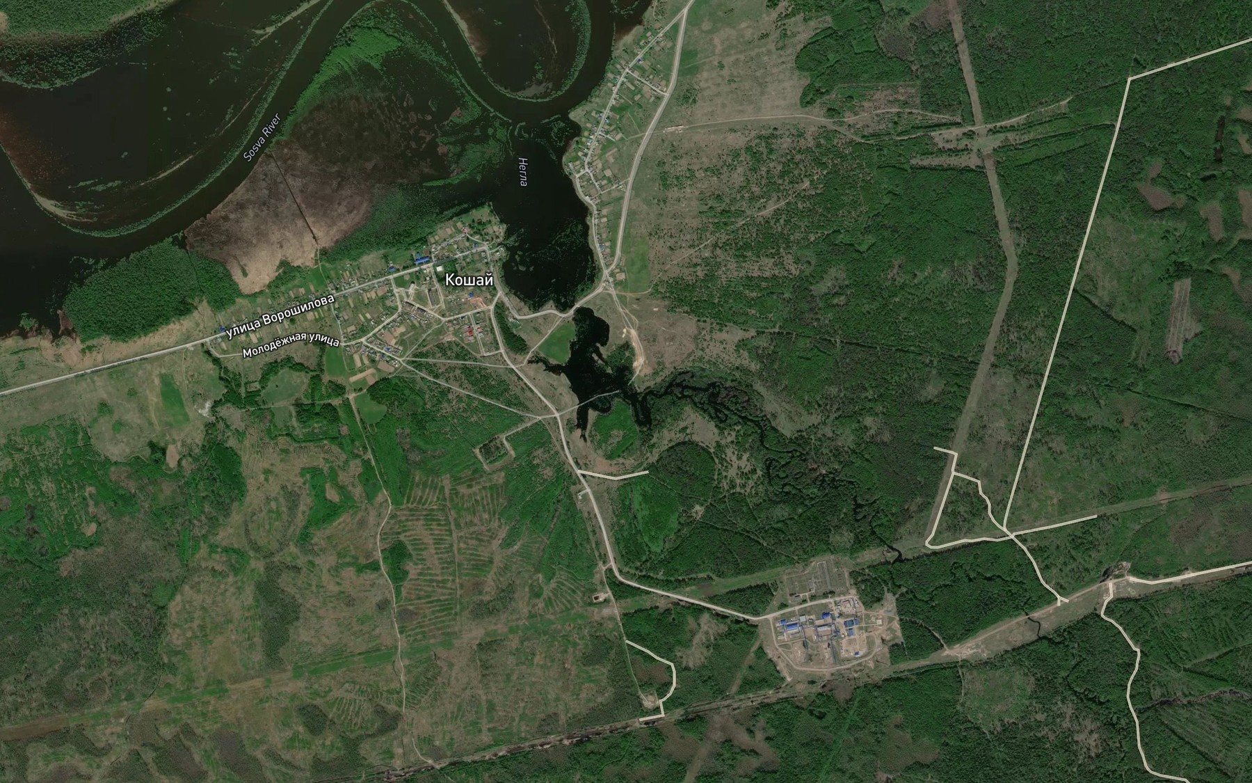 Satellite map of the Negla