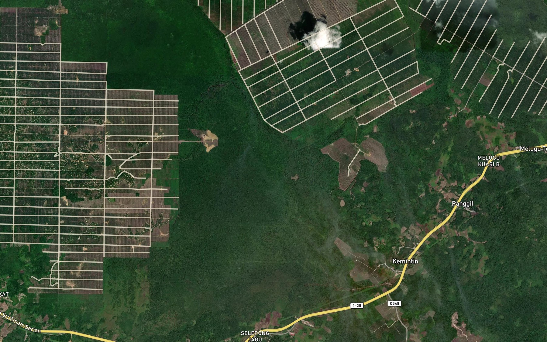 Satellite map of the Sungai Engkeramut