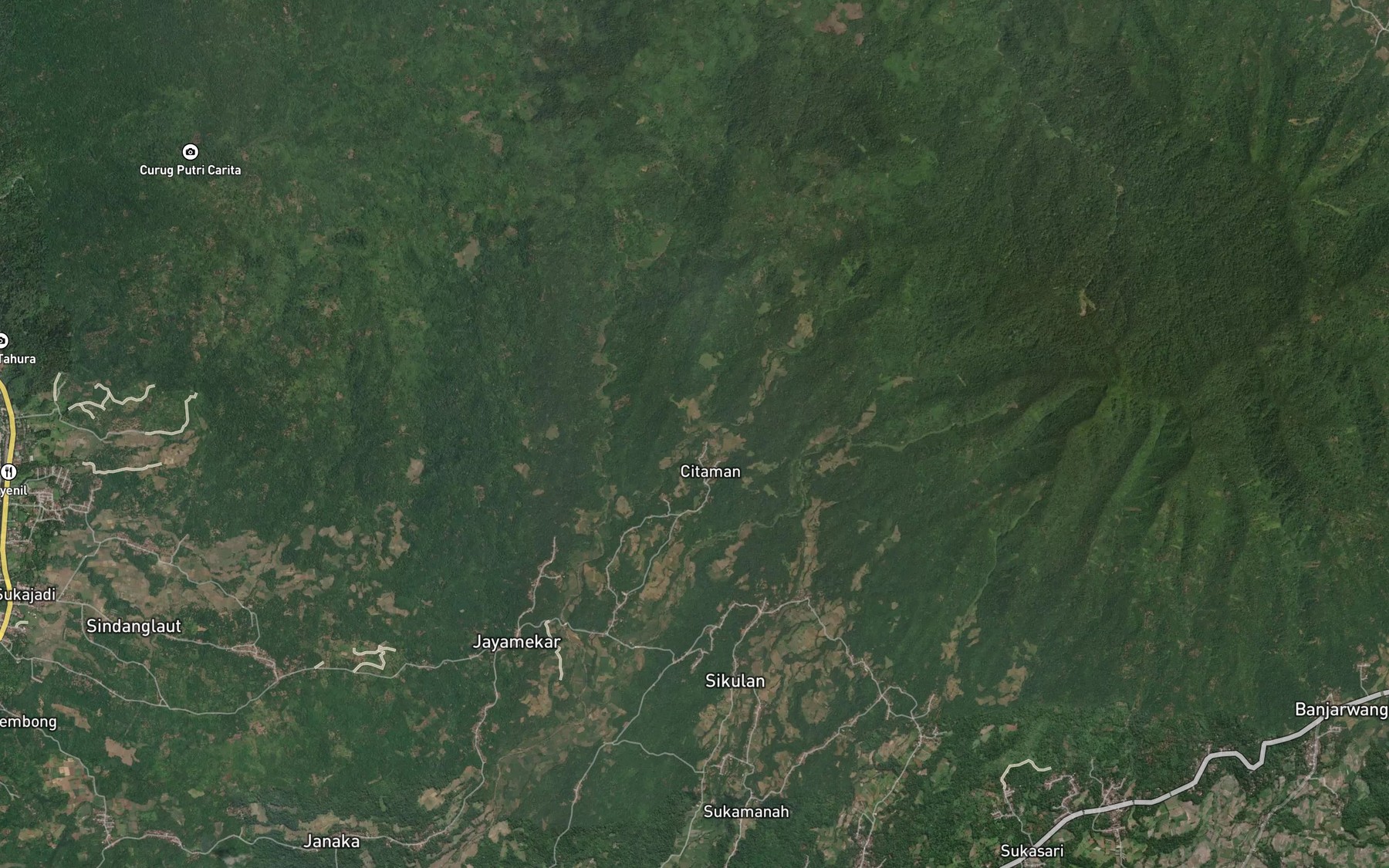 Satellite map of the Ci Gapala
