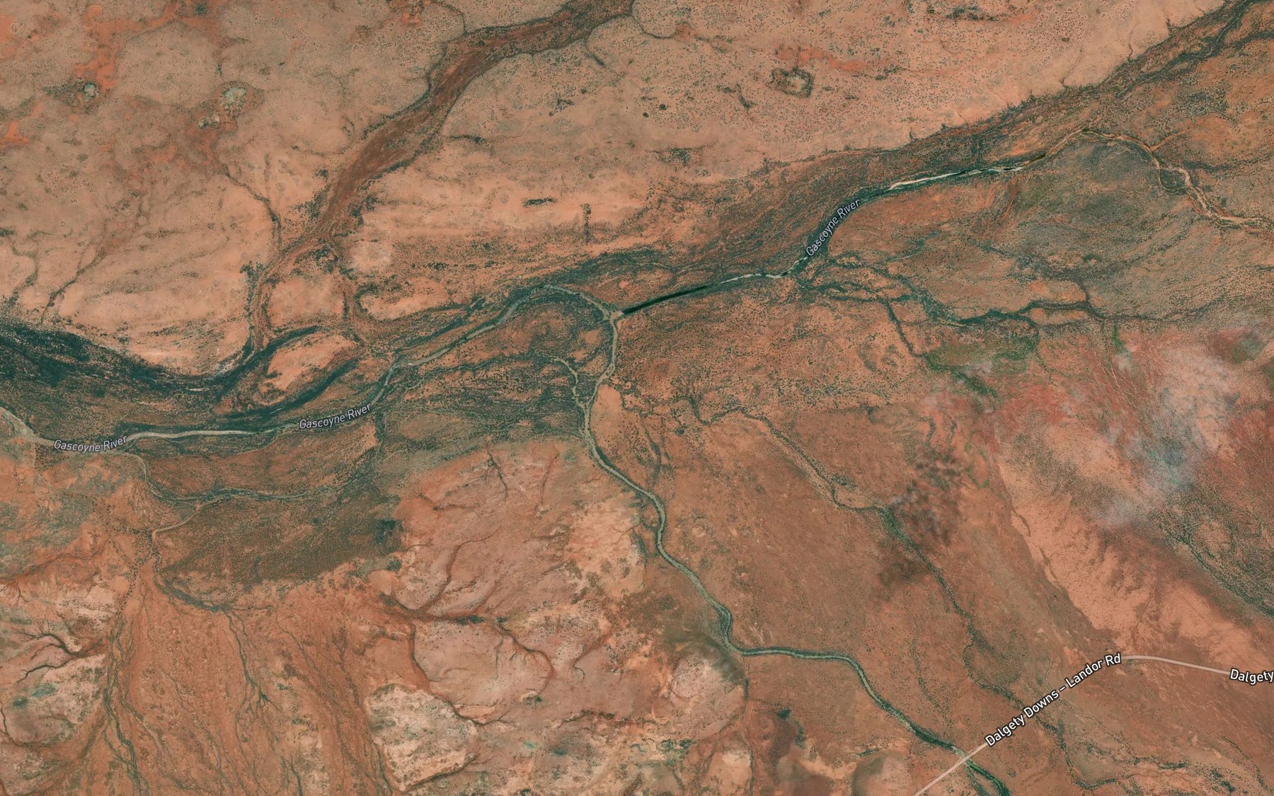 Satellite map of the Erong Creek