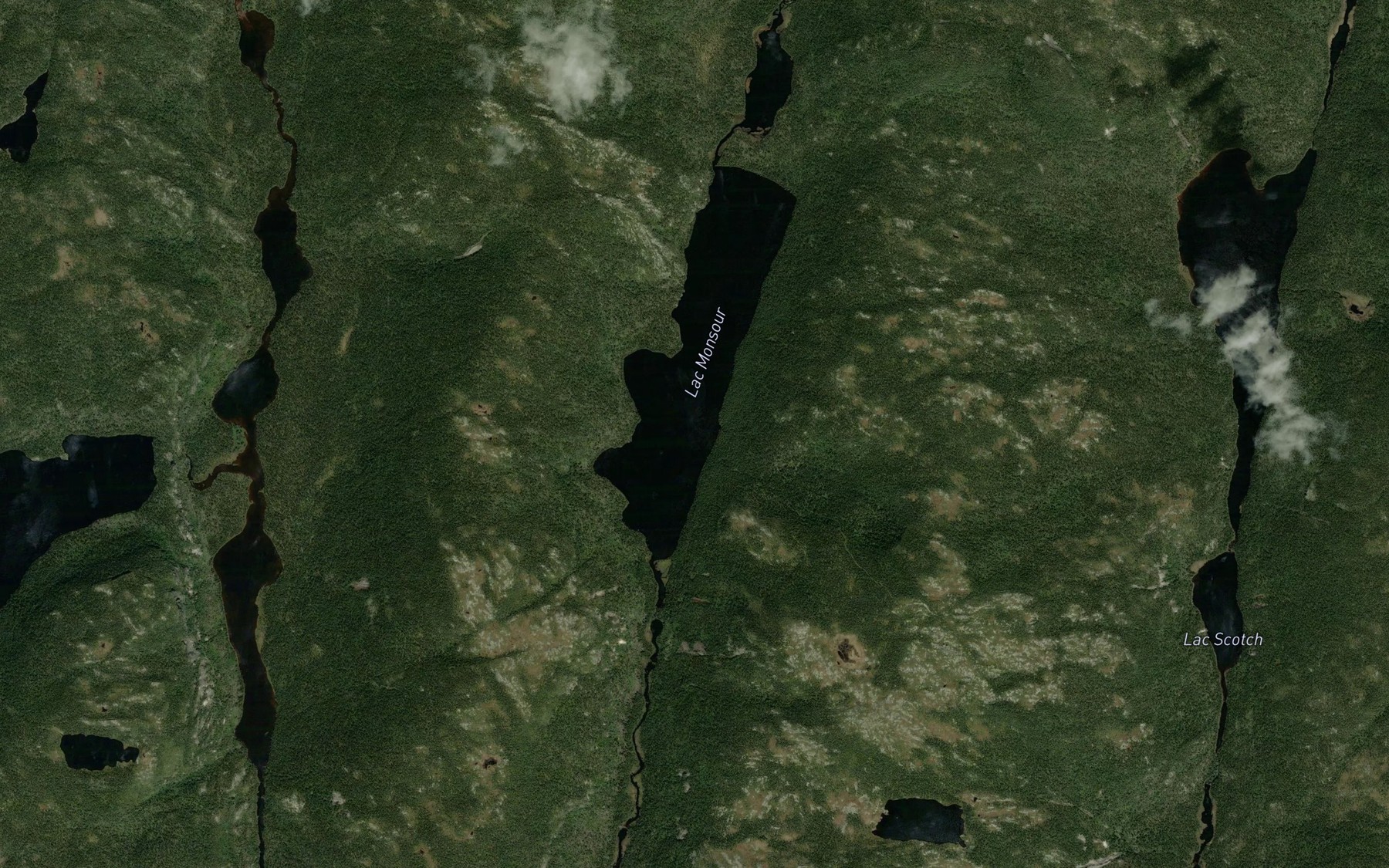 Satellite map of the Lac Monsour