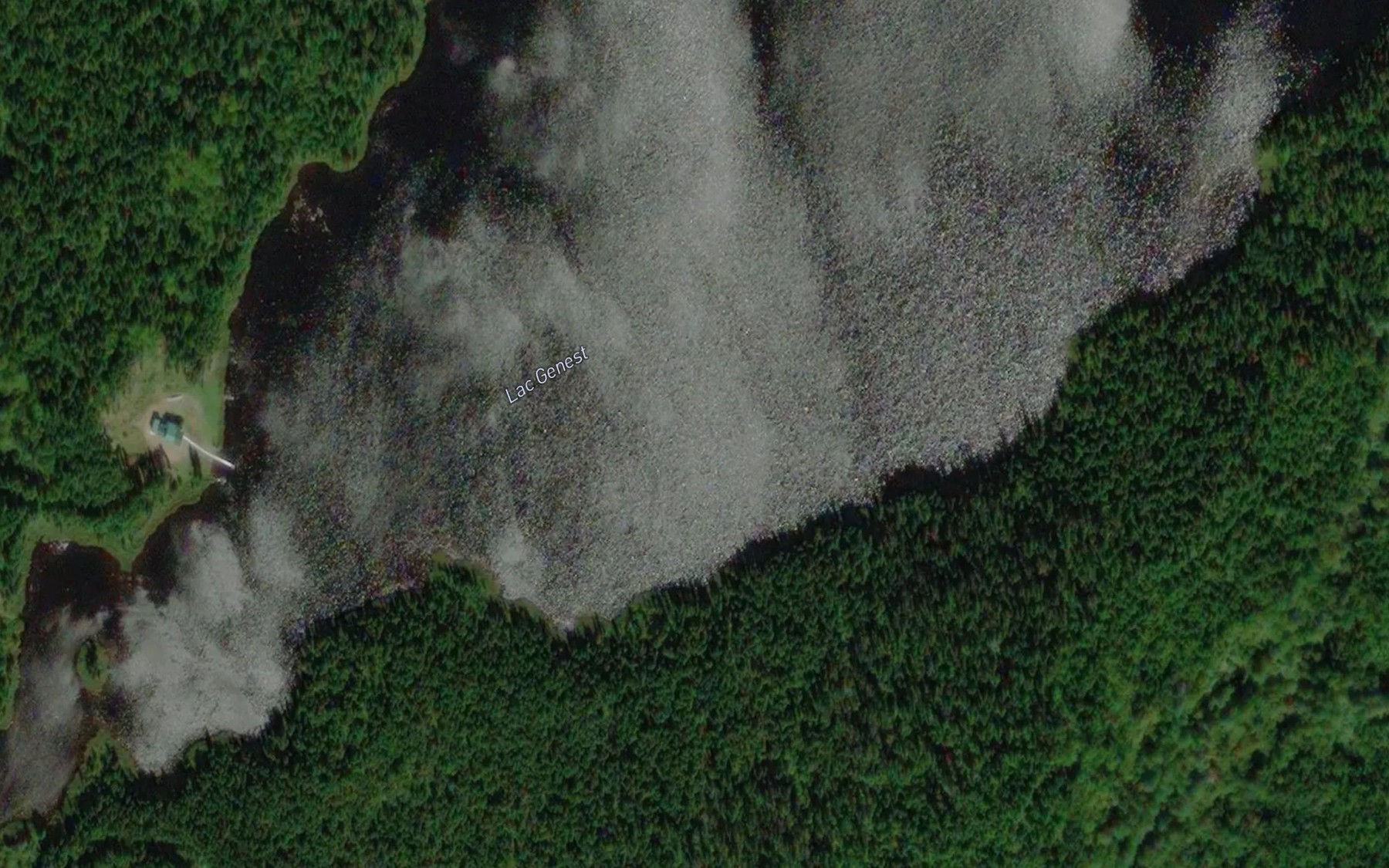 Satellite map of the Lac Genest