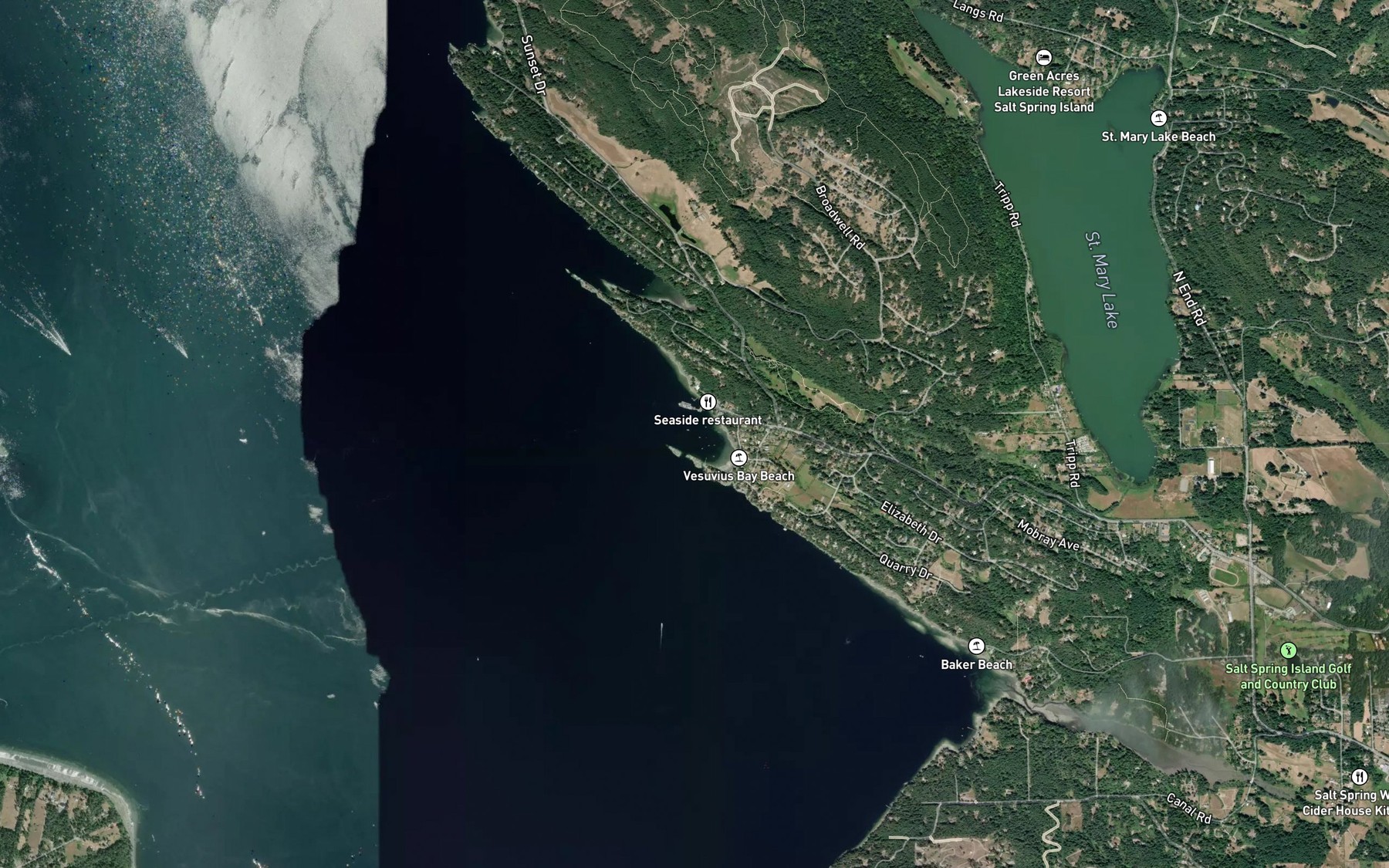 Satellite map of the Vesuvius Bay