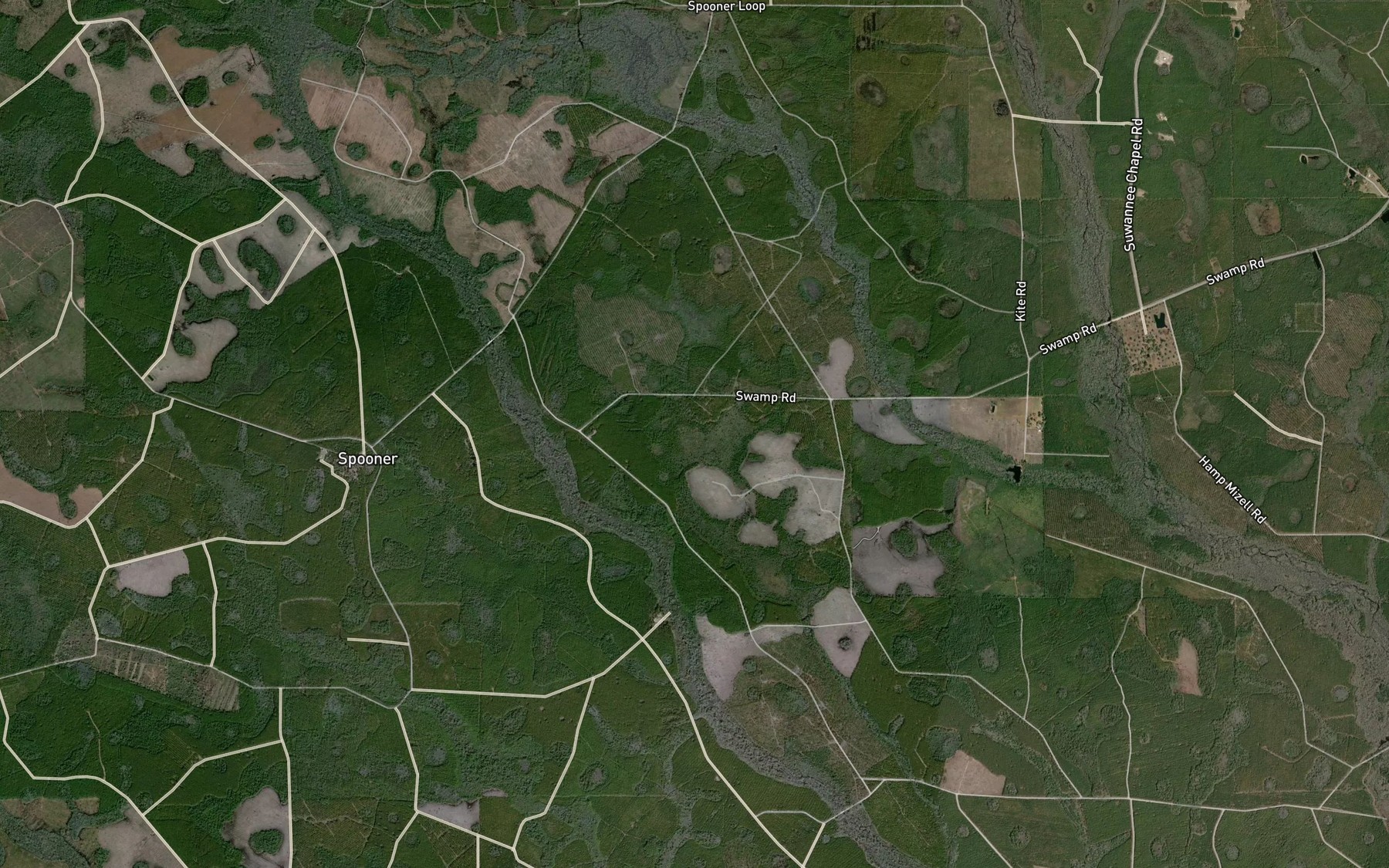 Satellite map of the Stevens Bay