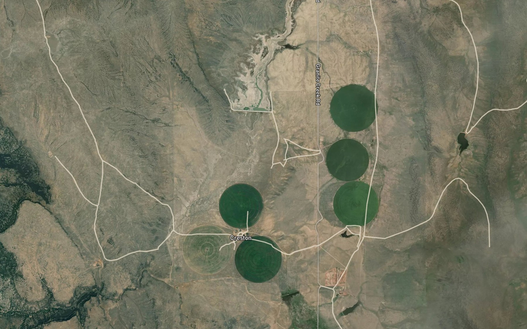 Satellite map of the Easterday Ditch