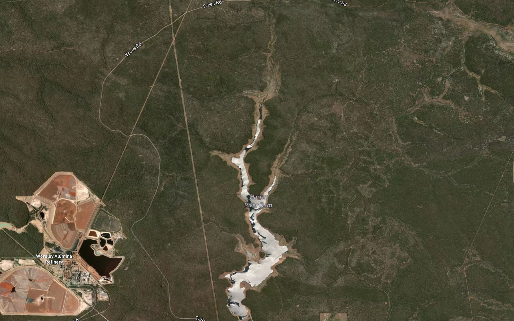 Satellite map of the Lake Ballingall
