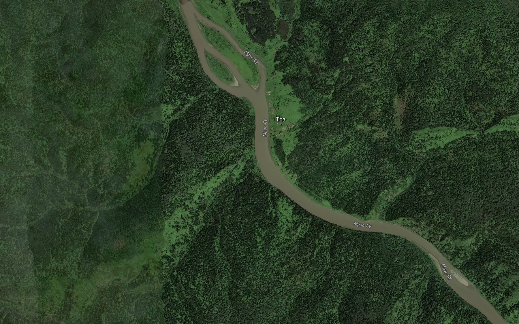 Satellite map of the Ul'chek