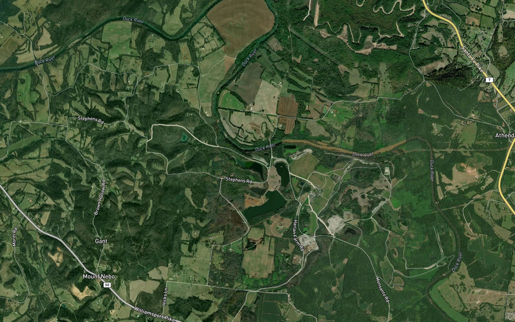 Satellite map of the Tailings Pond Number Eleven