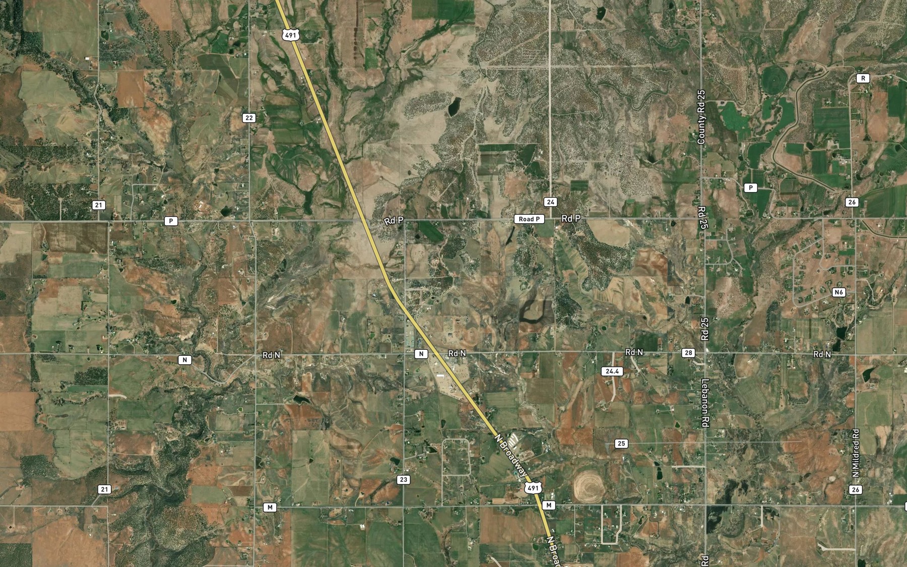 Satellite map of the May Lateral