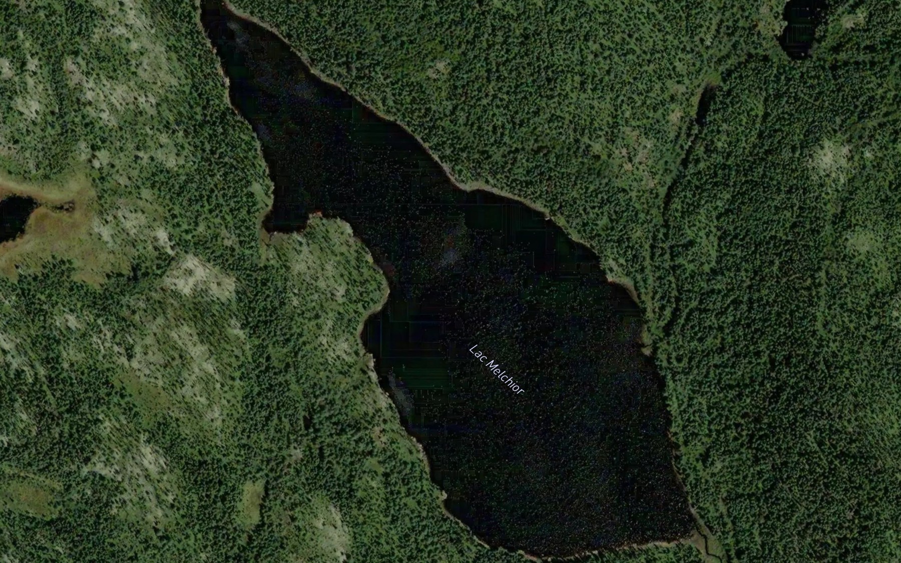 Satellite map of the Lac Melchior