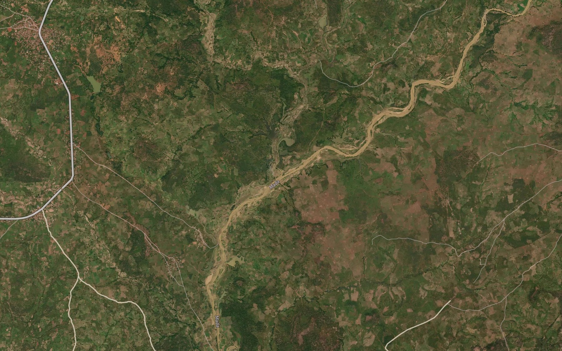 Satellite map of the River Asab