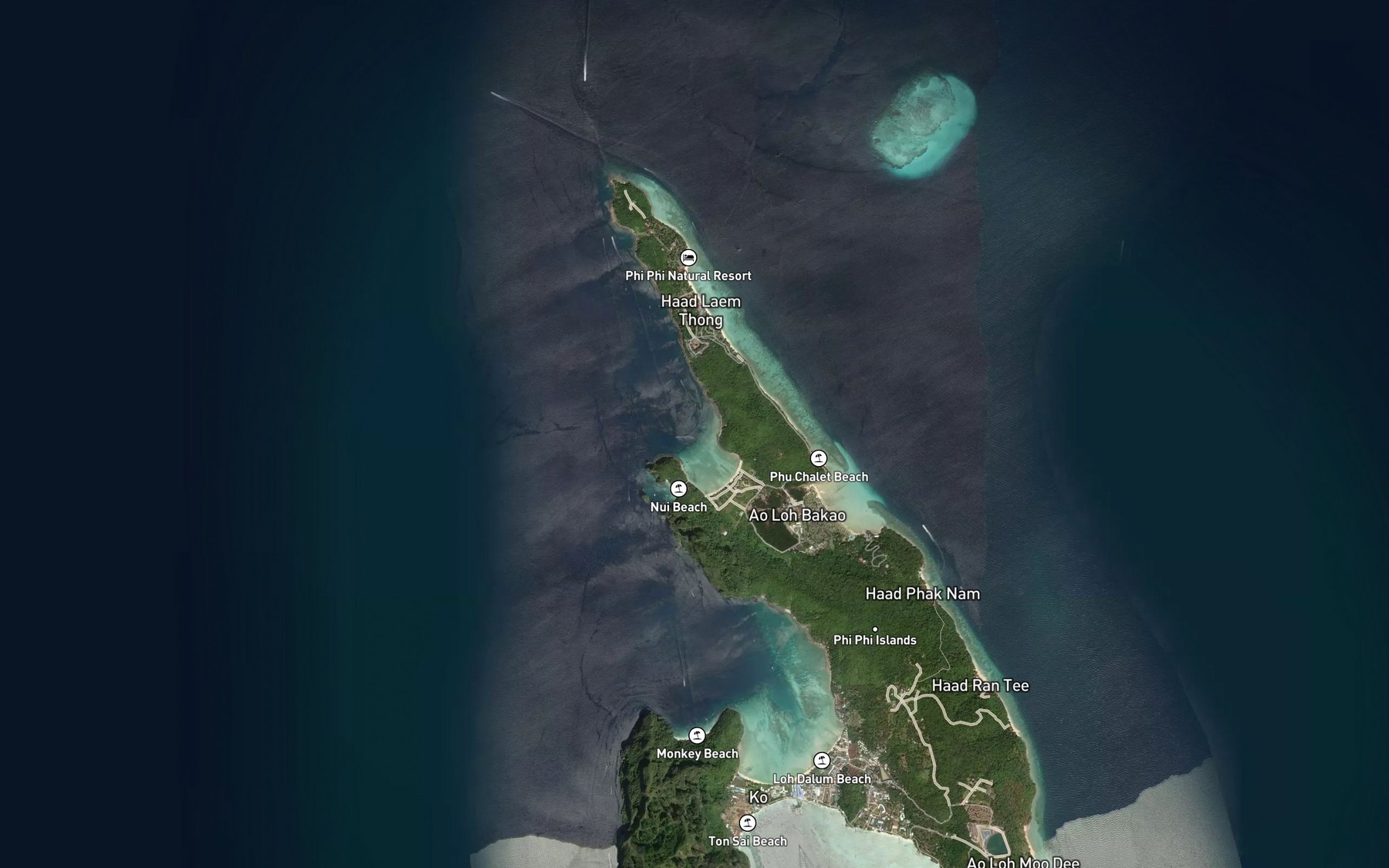 Satellite map of the Ao Lo La Na