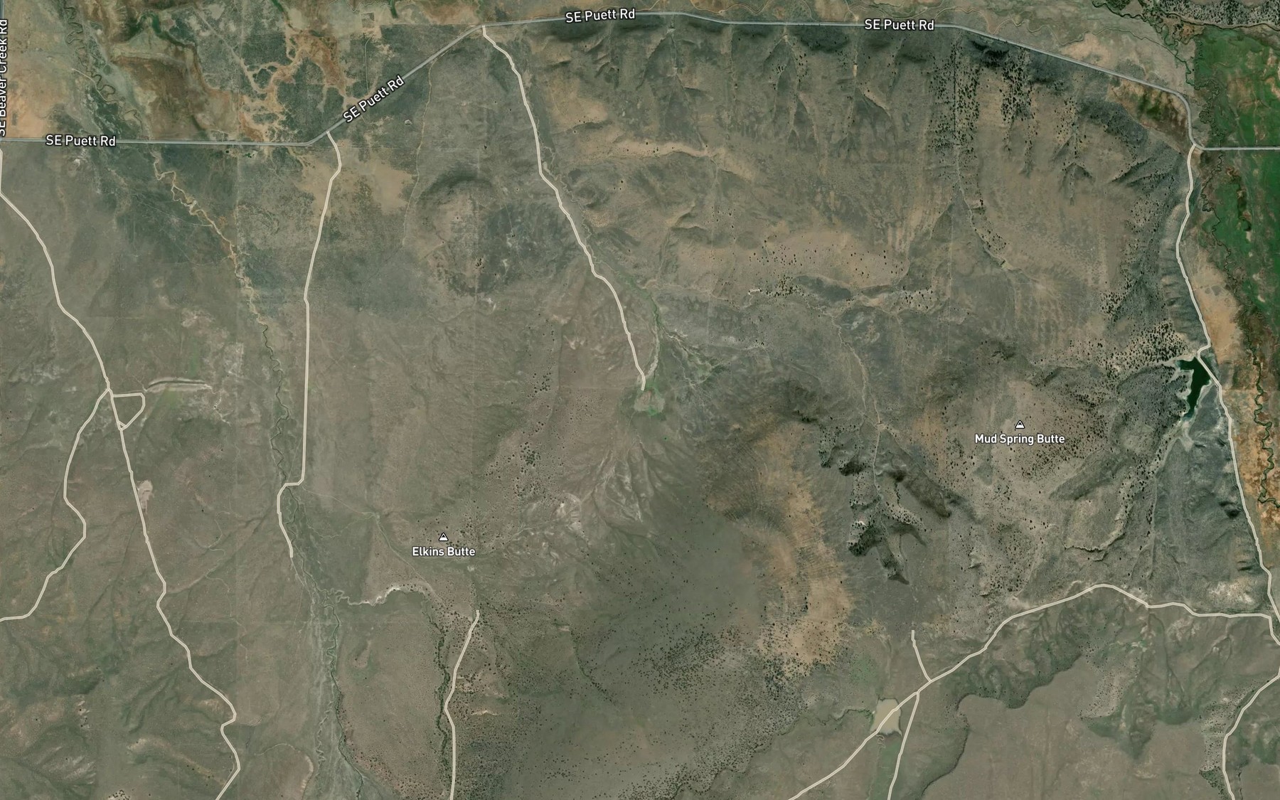 Satellite map of the Mud Spring