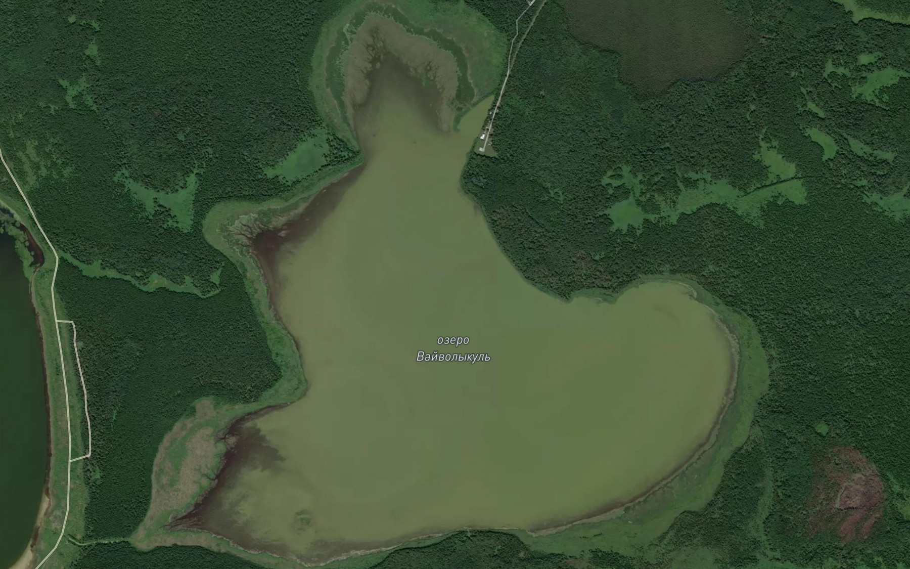 Satellite map of the Ozero Vayvolykul'