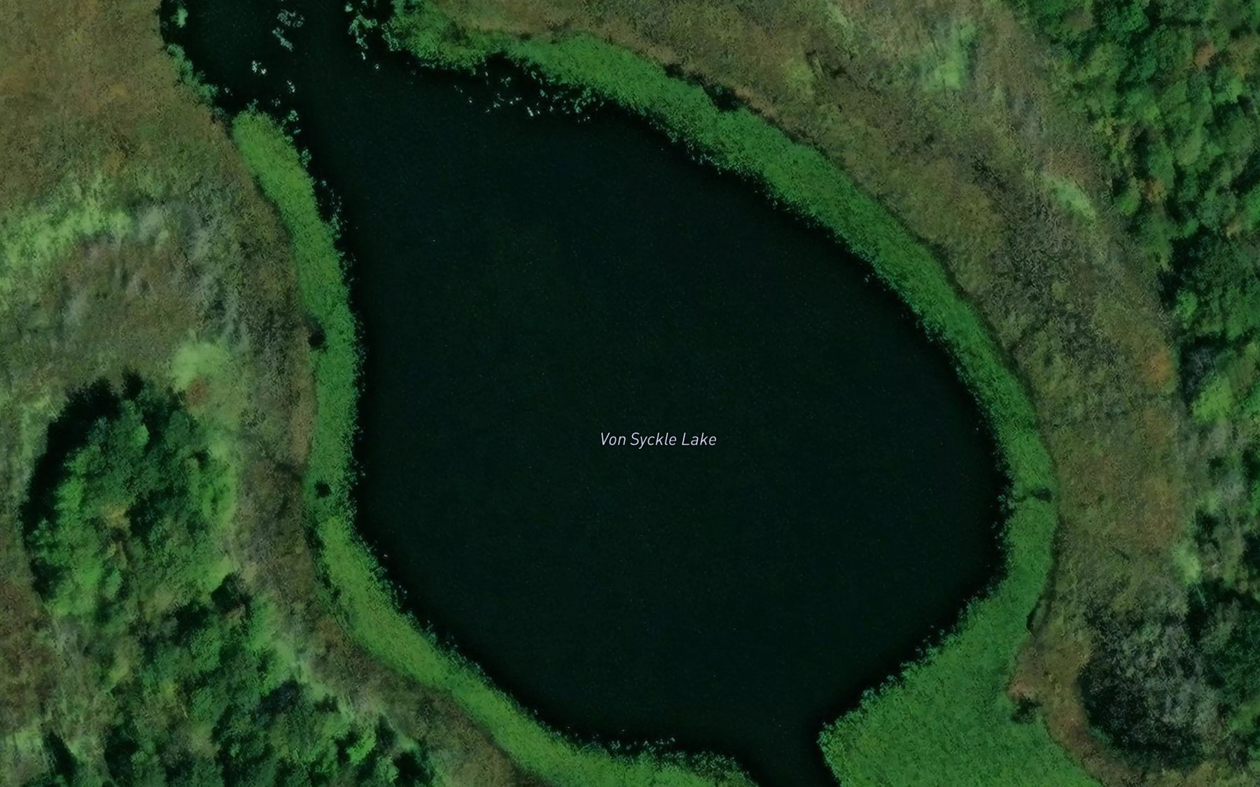 Satellite map of the Von Syckle Lake