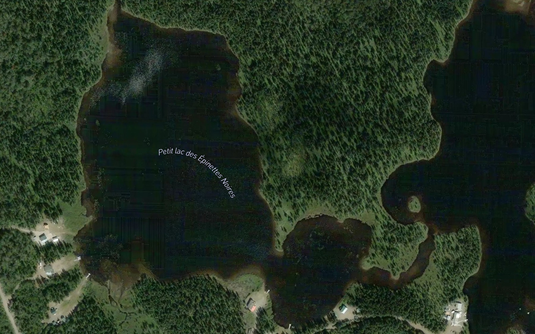 Satellite map of the Petit lac des Epinettes Noires