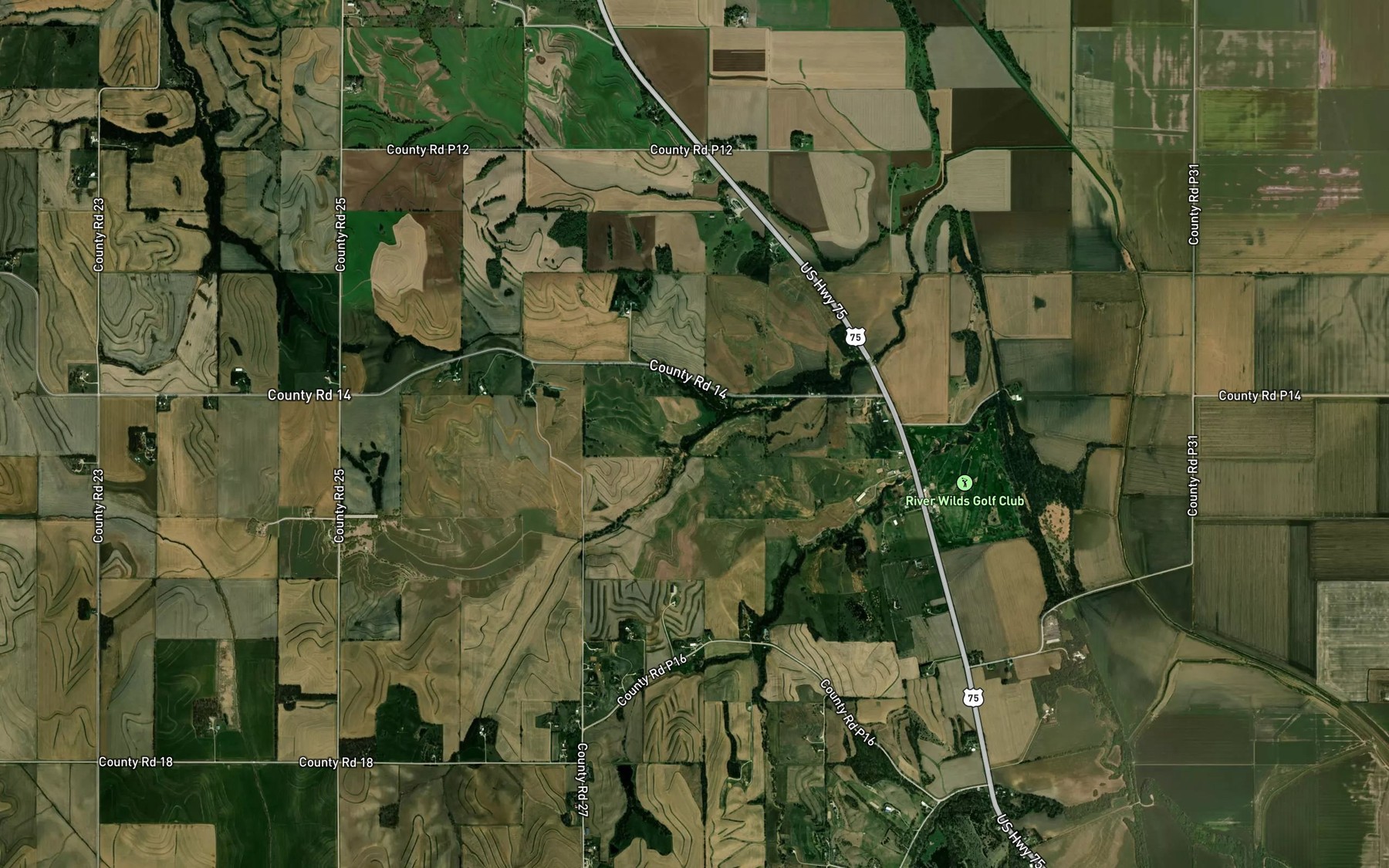 Satellite map of the Wilson Reservoir