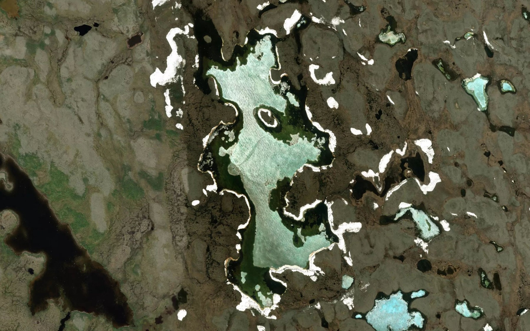 Satellite map of the Pollock Lake