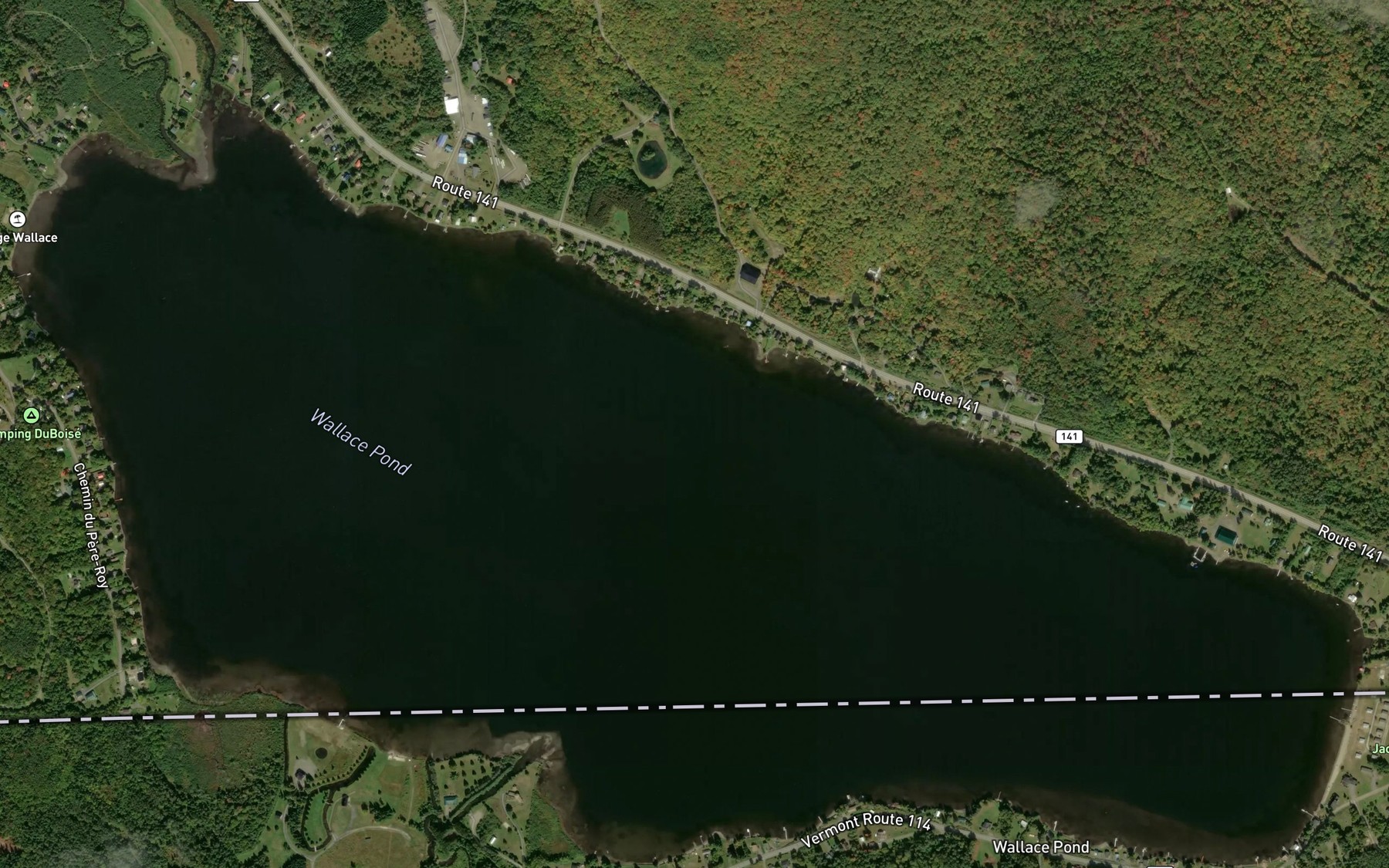 Satellite map of the Lac Wallace