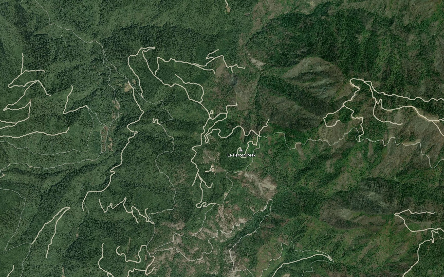 Satellite map of the LePerron Peak Spring