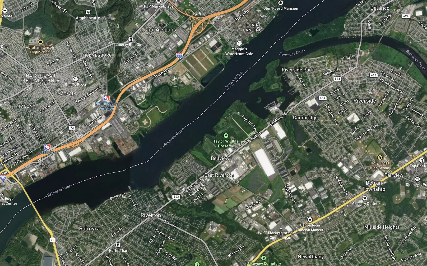 Satellite map of the Wright Cove