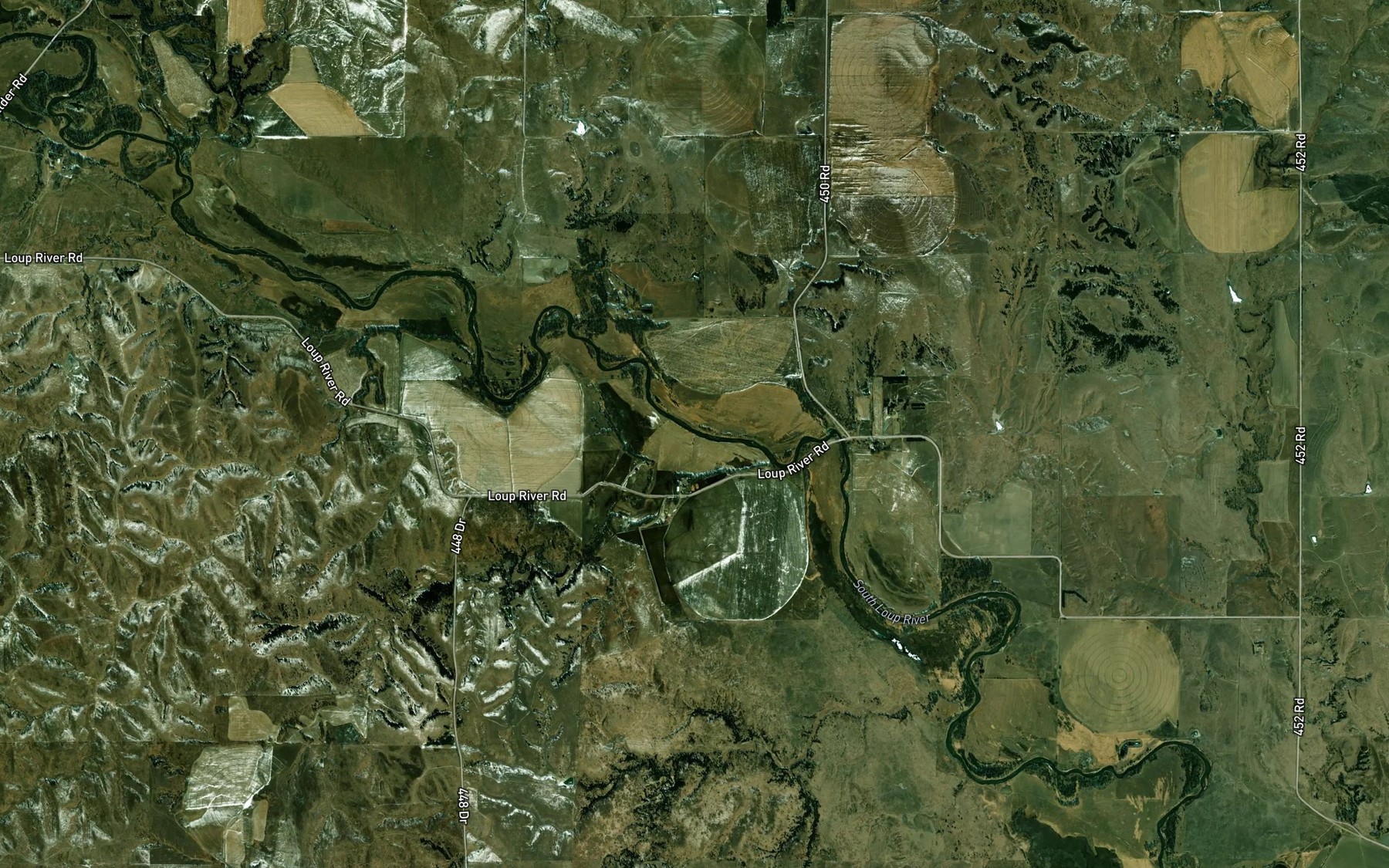 Satellite map of the Kilgore Creek