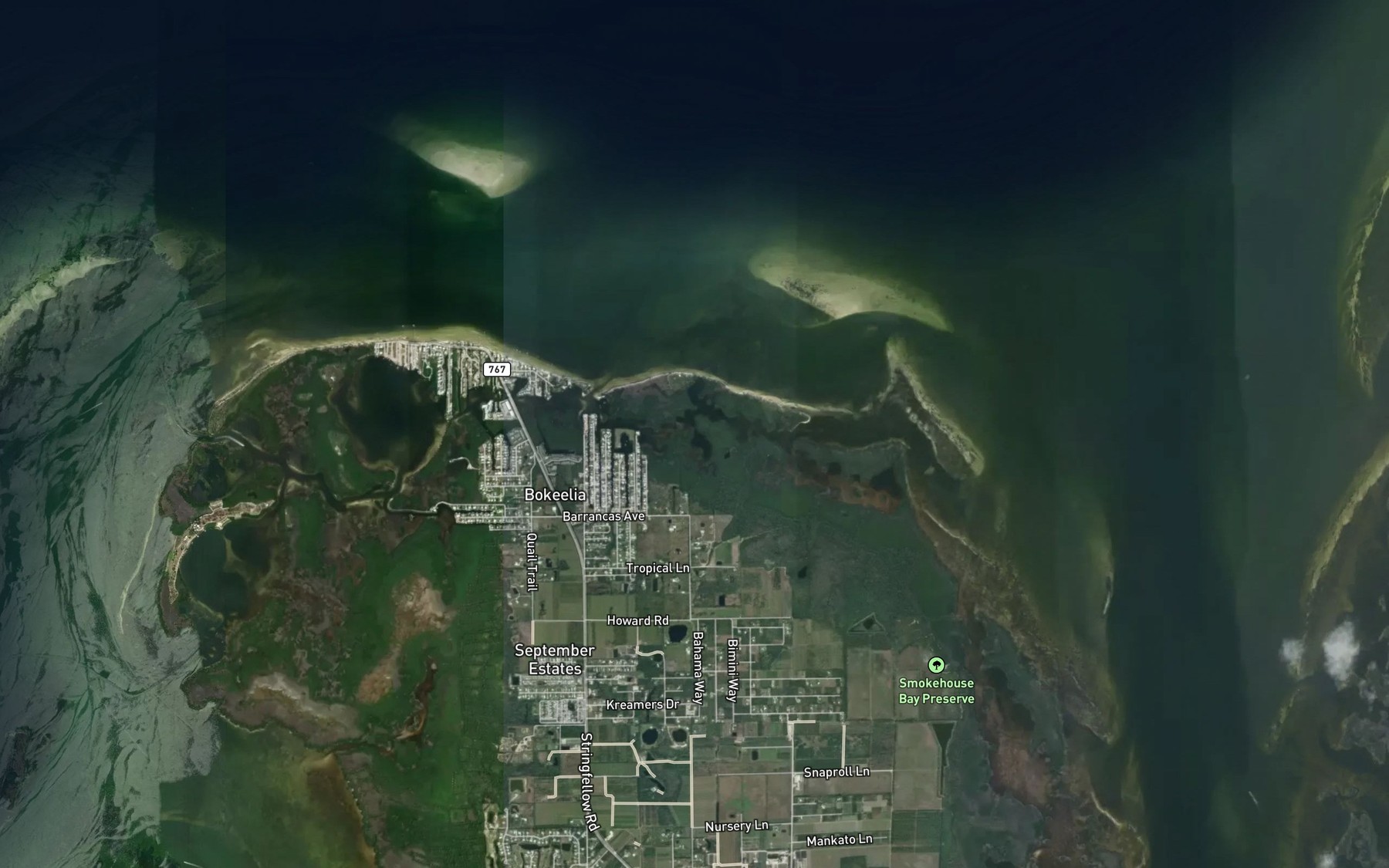Satellite map of the Jug Creek