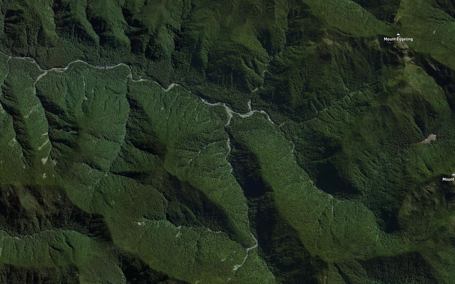 Satellite map of the Thusnelda Creek