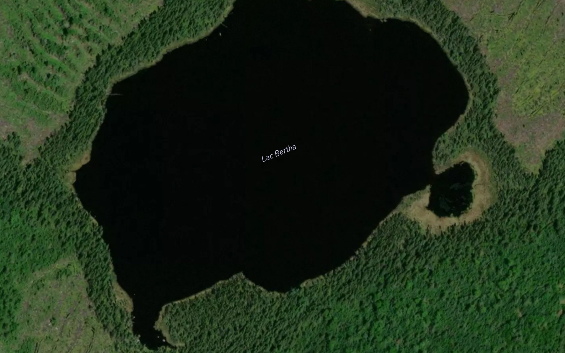 Satellite map of the Lac Bertha
