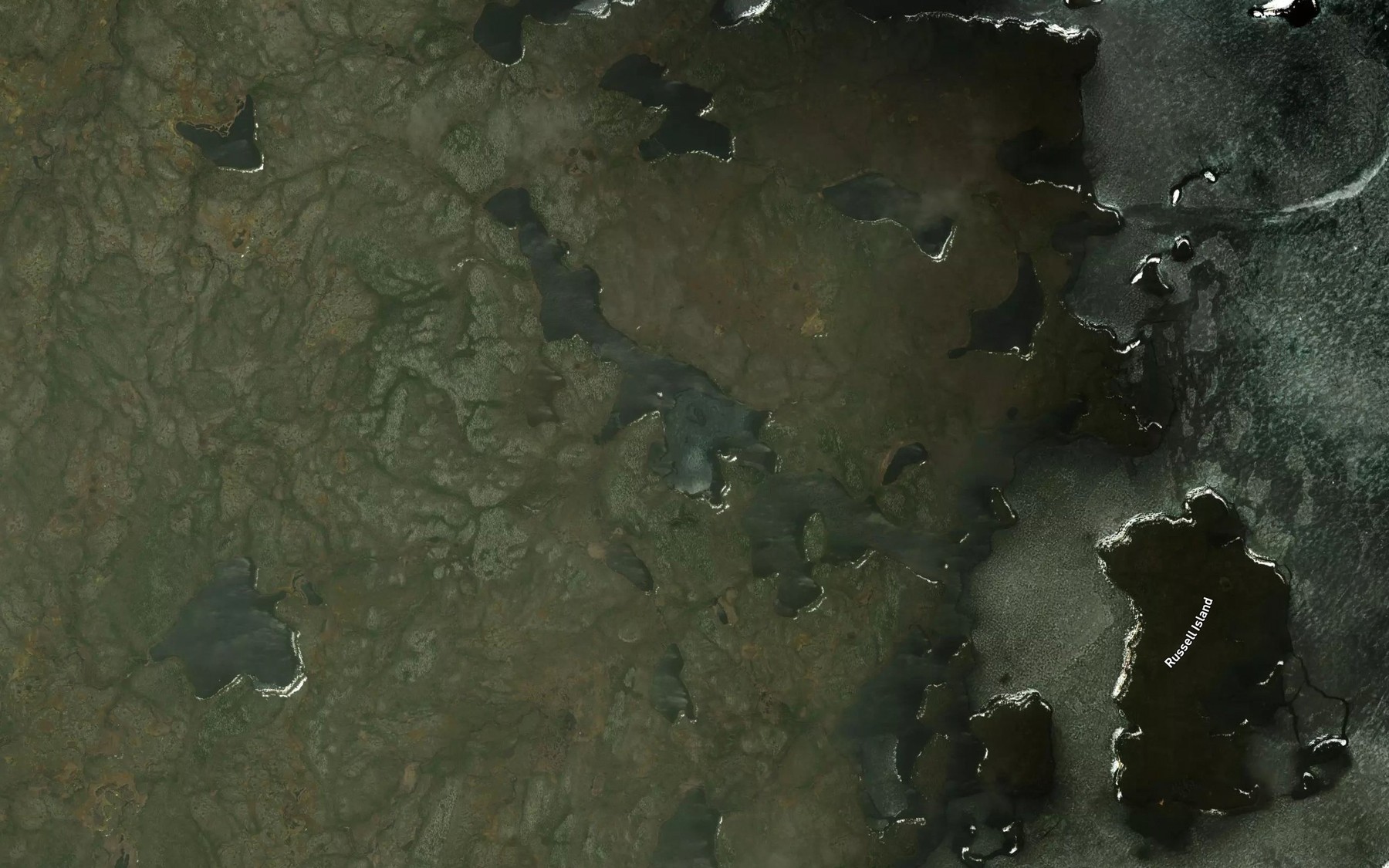 Satellite map of the Caldwell Bay