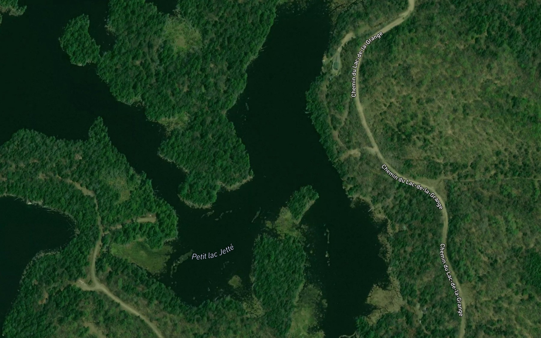 Satellite map of the Petit lac Jette
