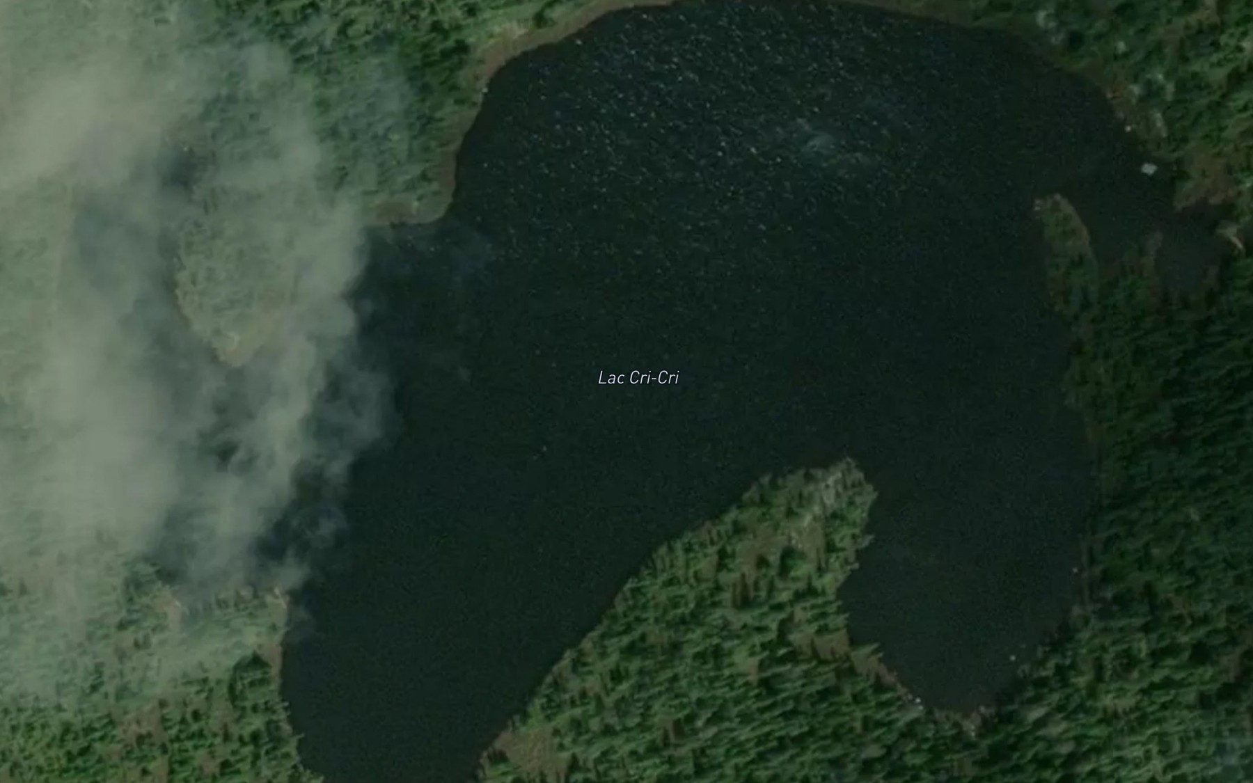 Satellite map of the Lac Cri-Cri