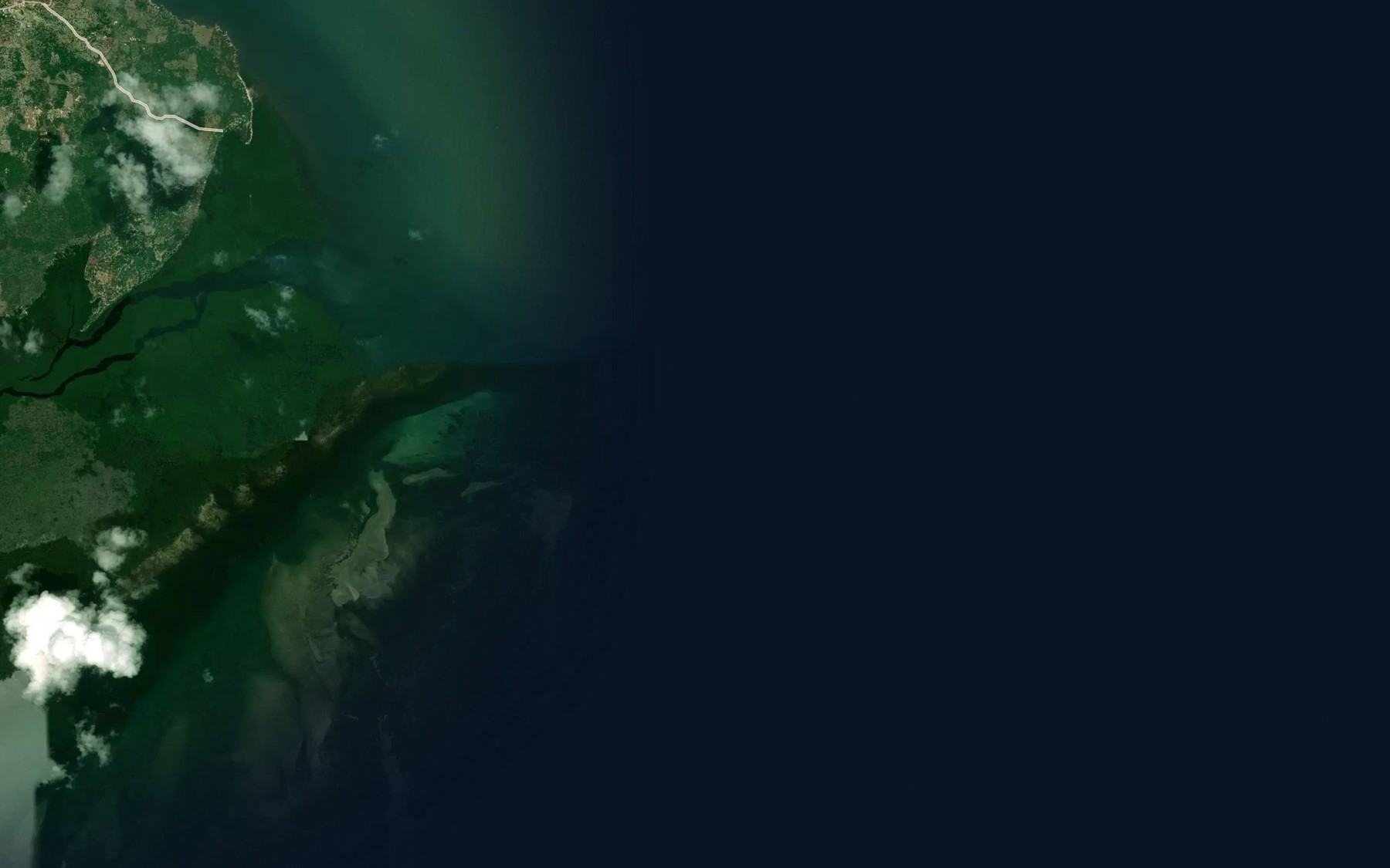 Satellite map of the Siwi Spit