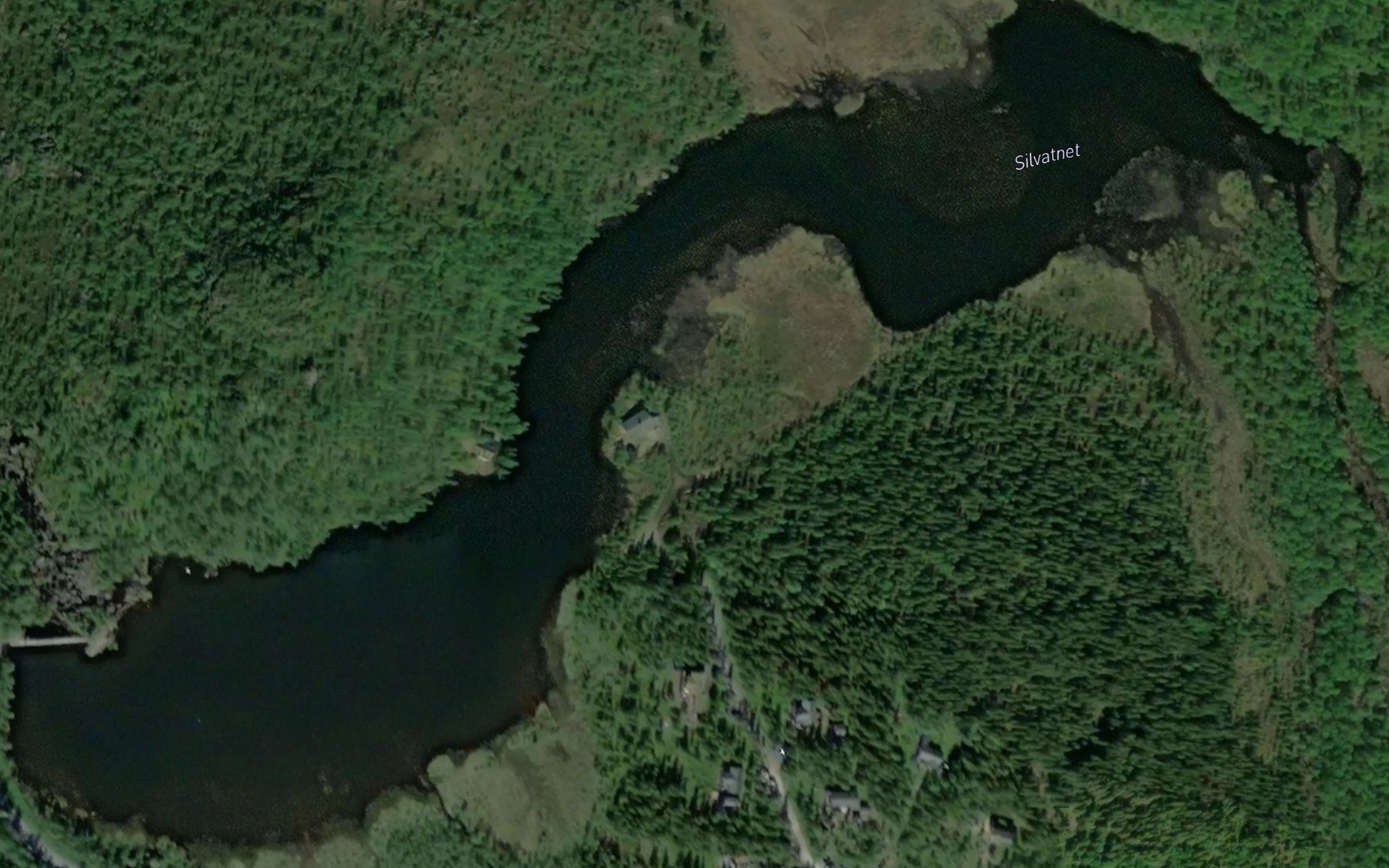 Satellite map of the Silvatnet