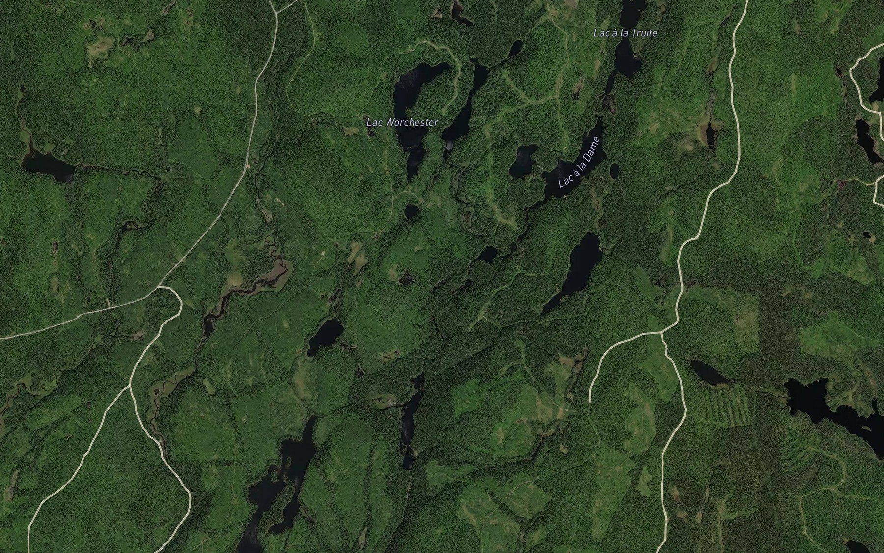 Satellite map of the Lac a la Martre