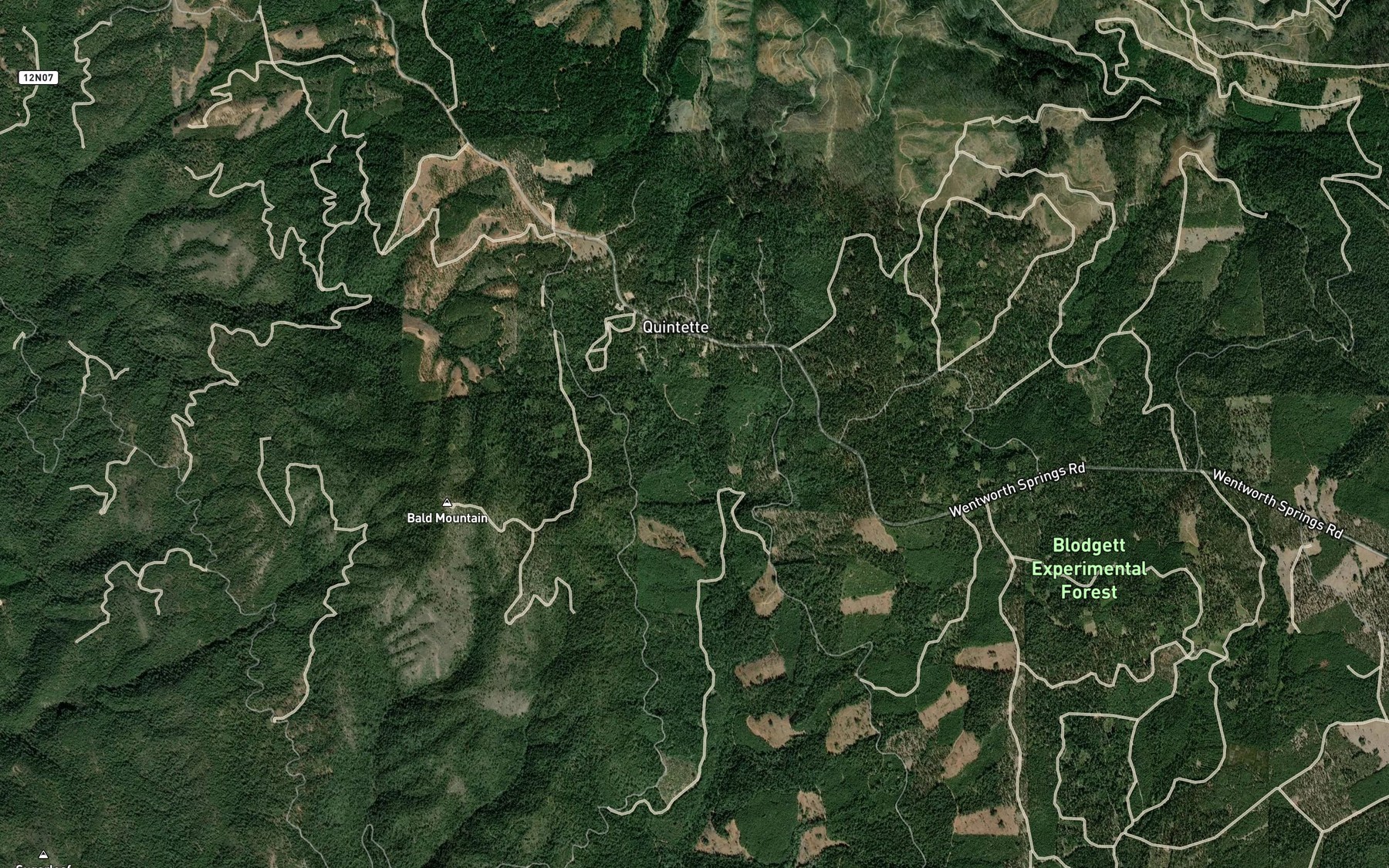 Satellite map of the Whaler Creek