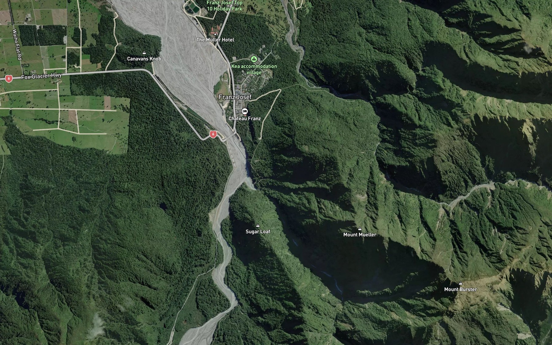 Satellite map of the Arthur Creek