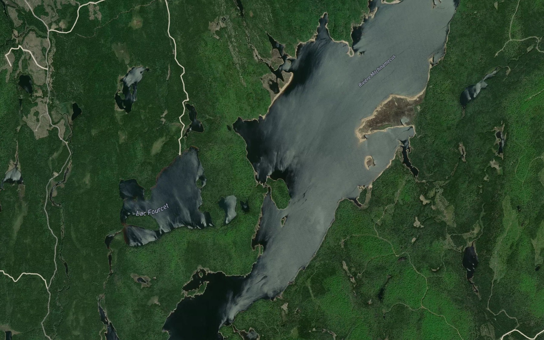 Satellite map of the Baie Cowans