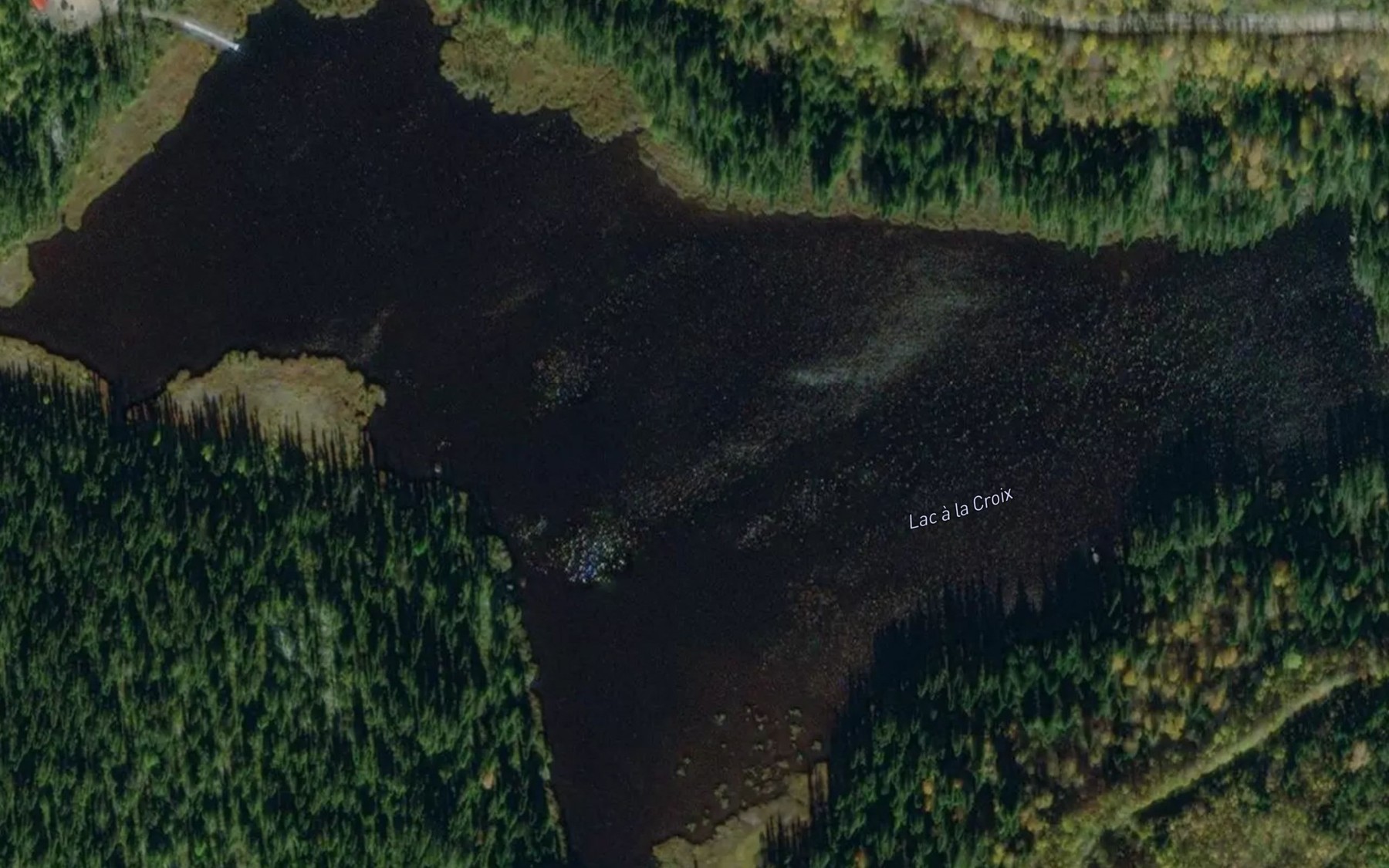 Satellite map of the Lac a la Croix