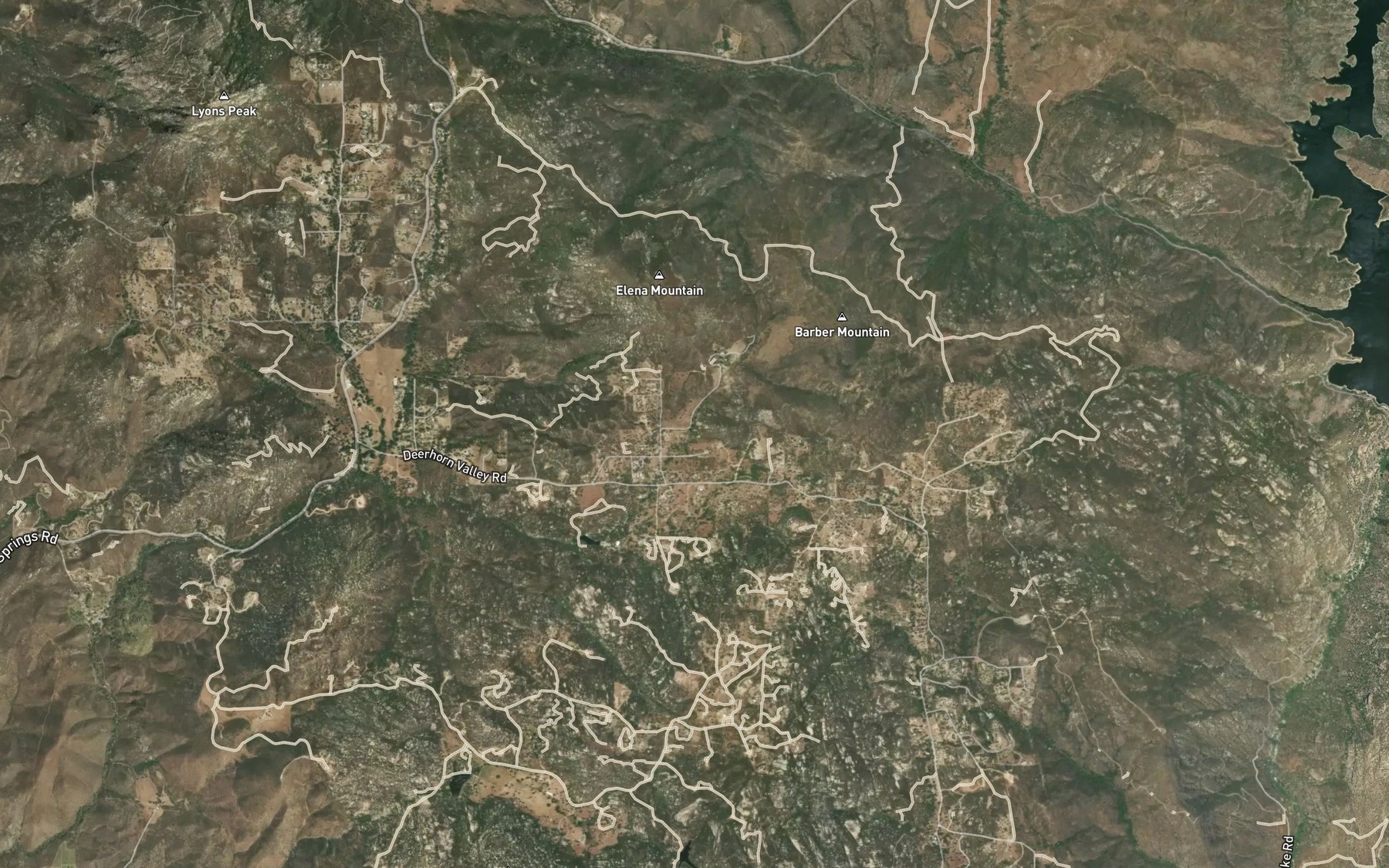 Satellite map of the Deerhorn Spring